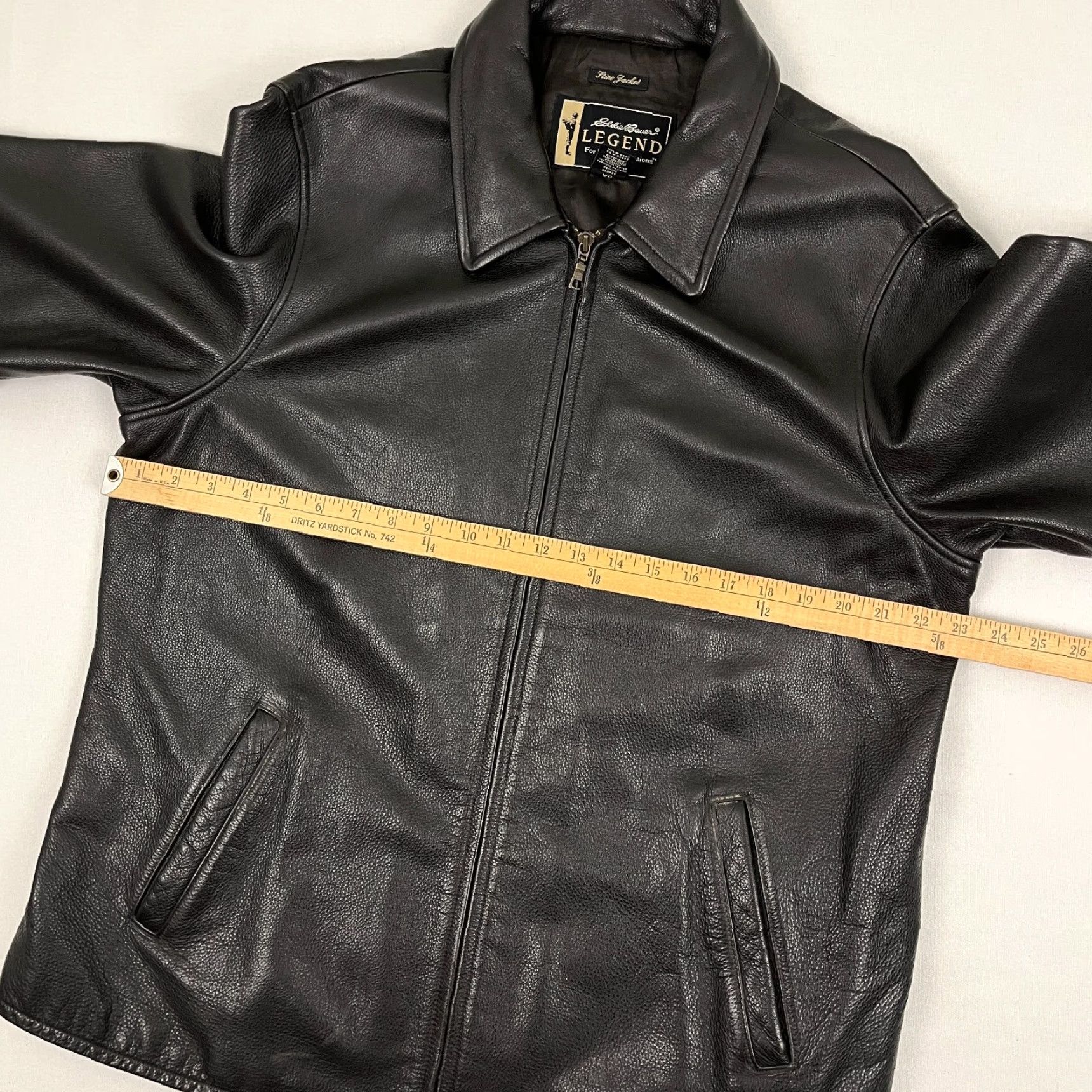 Eddie Bauer VTG Eddie Bauer Stine Jacket Women XL Tall Mens L Soft Leather Black Motorcycle Jacket Overcoat, 90s Classic Retro Riding Casual Workwear Size L / US 10 / IT 46 - 4 Thumbnail