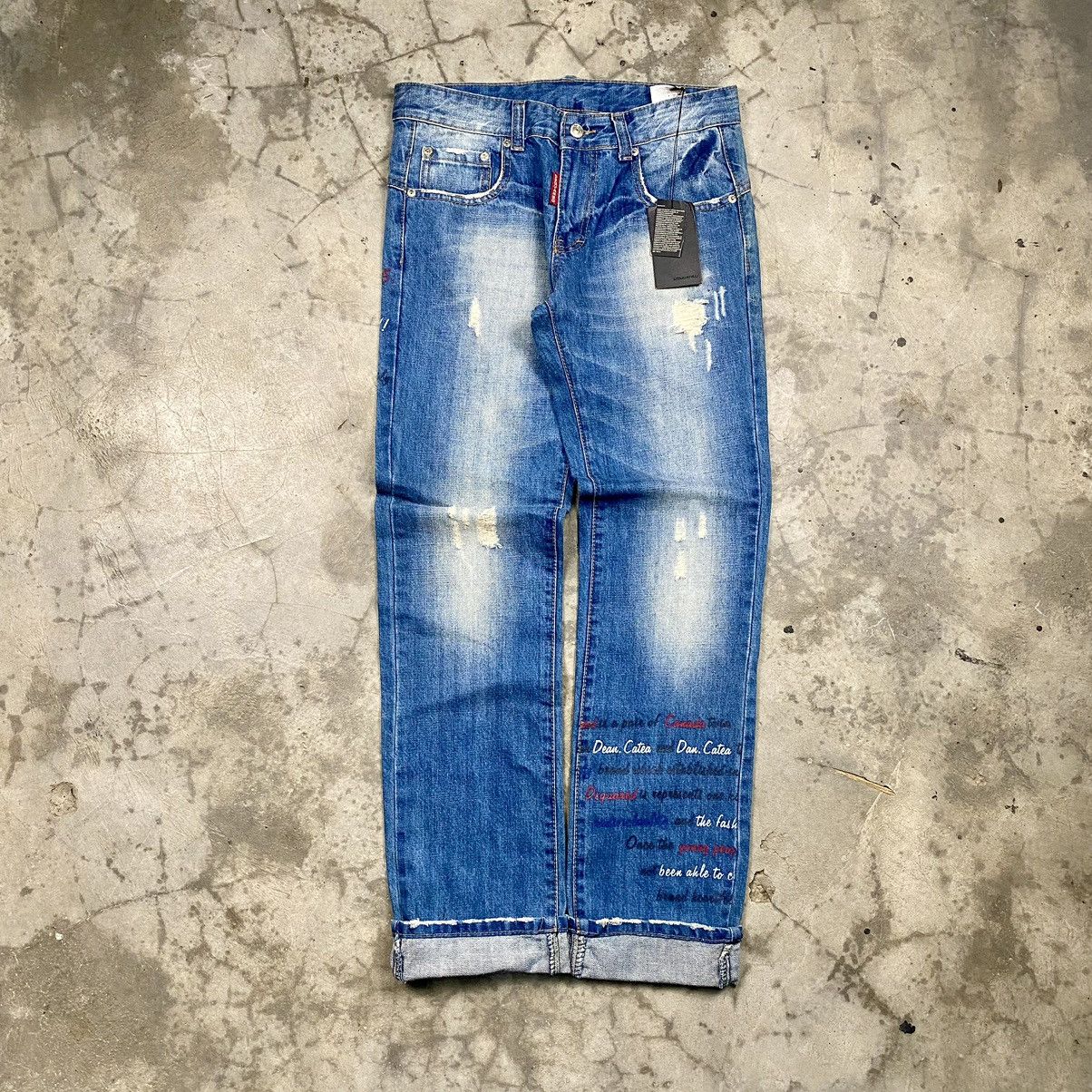 Dsquared2 Dsquared Poem Wording Bondage Rugged Jeans Size US 32 / EU 48 - 1 Thumbnail