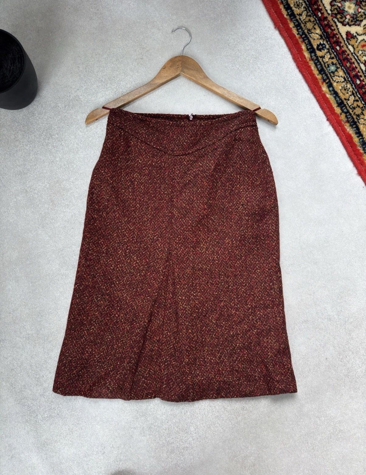 Max Mara Max Mara Wool Knitted Red Skirt Luxury Woman Size S Size 28" / US 6 / IT 42 - 1 Thumbnail