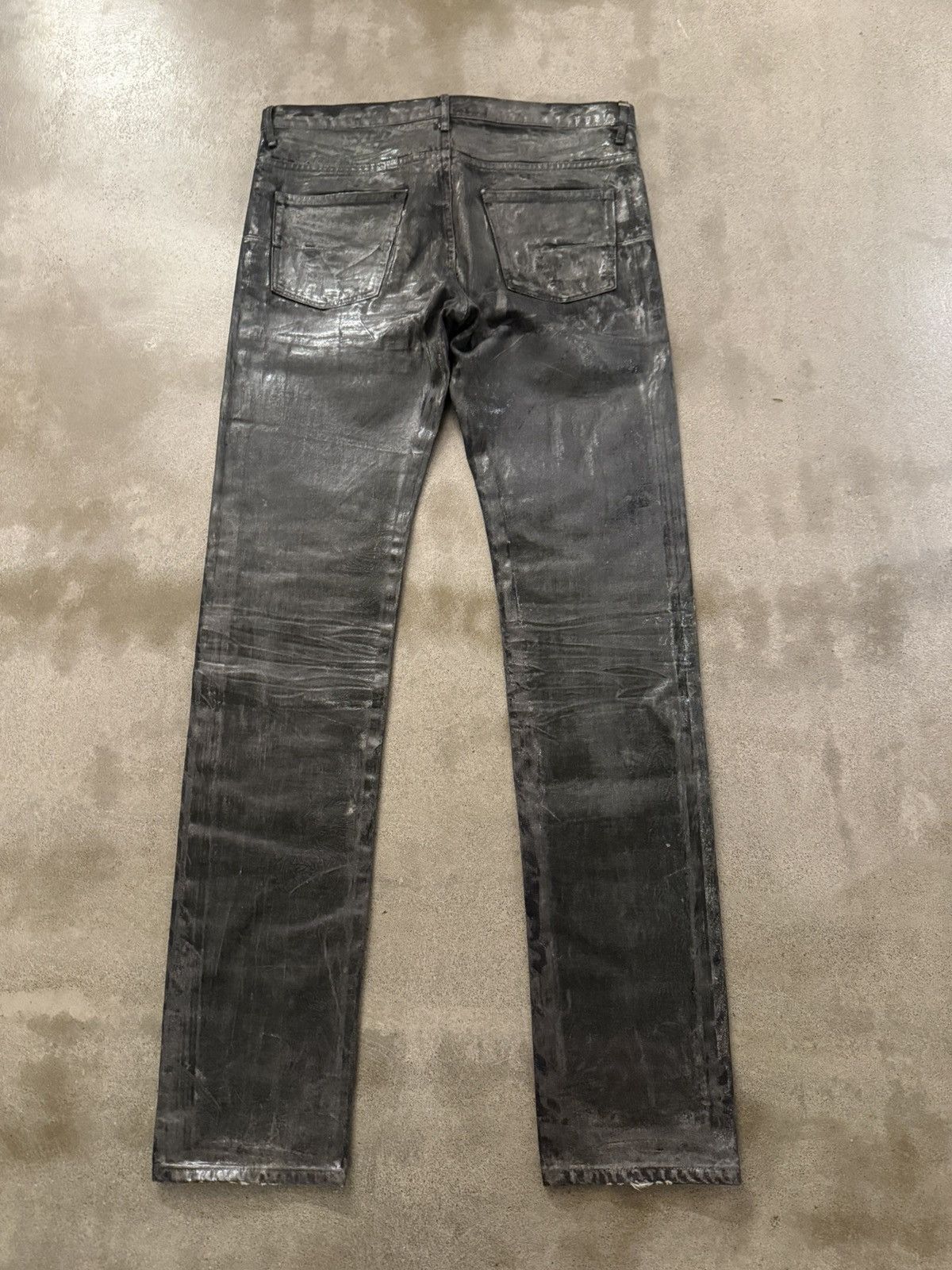 Dior Dior Homme AW05 "In the Morning" Polyurethane Waxed Denim Size US 32 / EU 48 - 4 Thumbnail