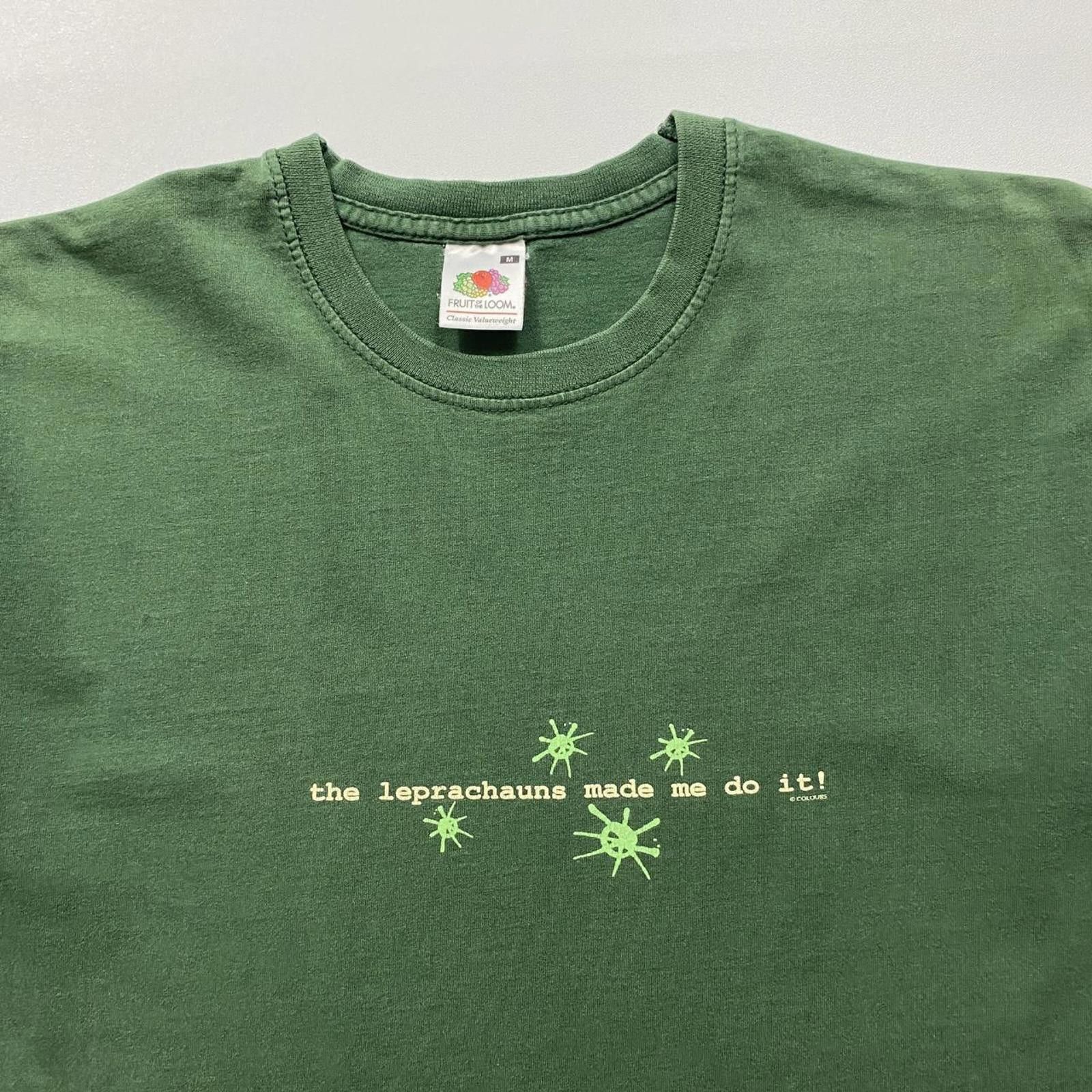 Vintage Y2K Leprechaun Made Me Do It Tee Size US M / EU 48-50 / 2 - 2 Thumbnail