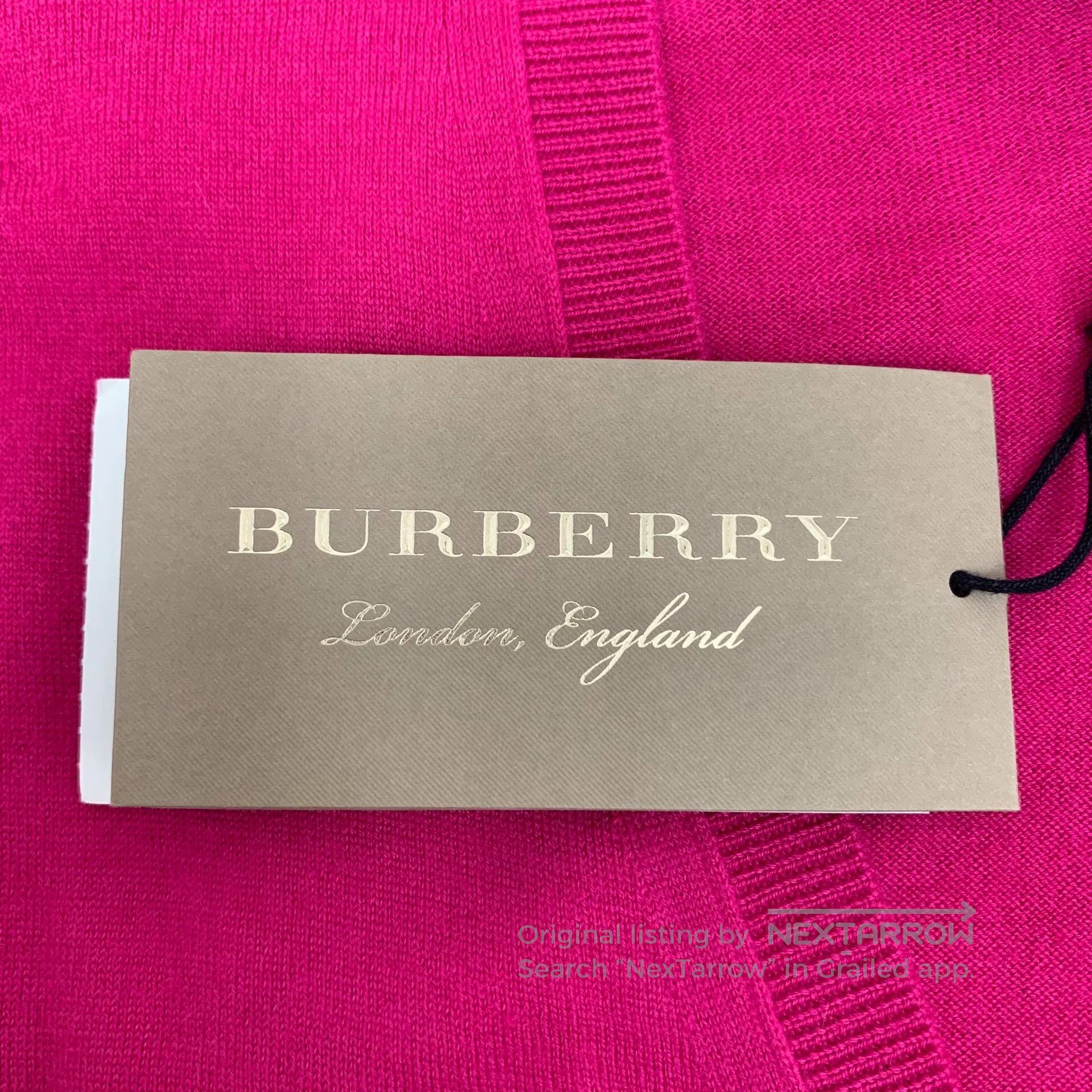 Burberry Burberry Blush pink cashmere V-neck long sleeve knitted sw Size US XS / EU 42 / 0 - 6 Thumbnail