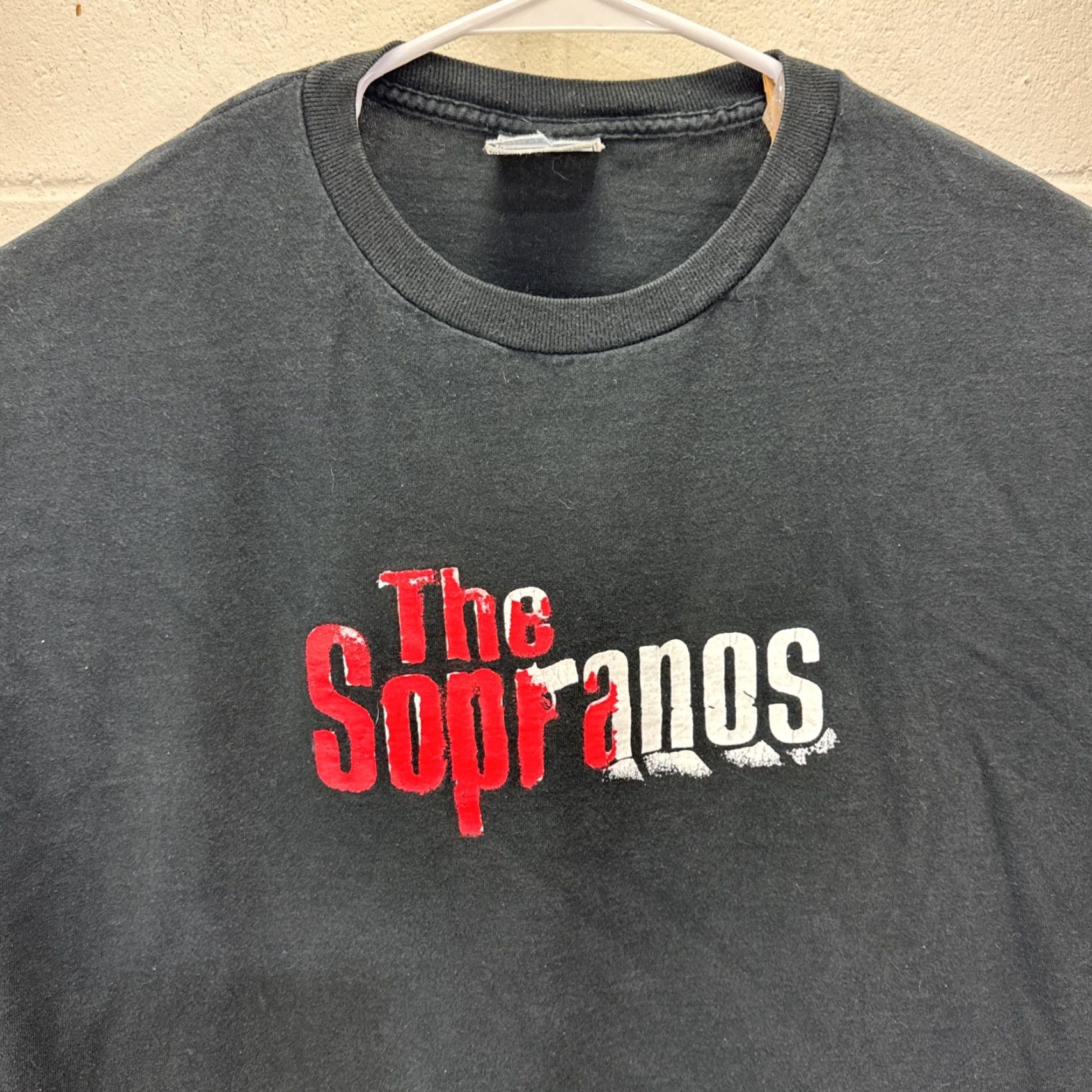 Fruit Of The Loom VINTAGE The Sopranos T-Shirt Shirt XL Black Cotton Crew Neck 90s Logo Graphic Men/Mens Size US XL / EU 56 / 4 - 7 Thumbnail