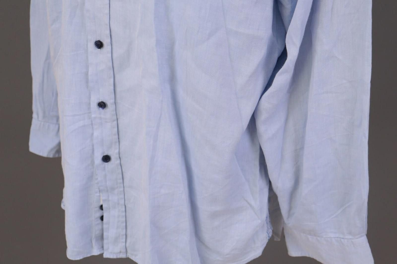 Etro Etro Milano Blue Formal Oxford Dress Shirt 44 Size US M / EU 48-50 / 2 - 8 Thumbnail