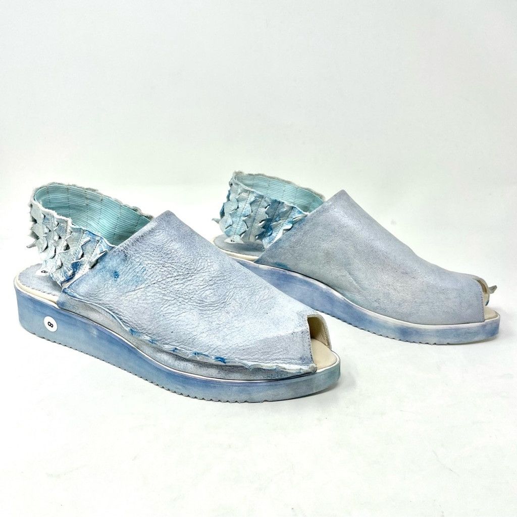 Other NEW Papucei Holdin’ On Ice Blue Leather Sling Back Size 39 Size US 9 / IT 39 - 4 Thumbnail