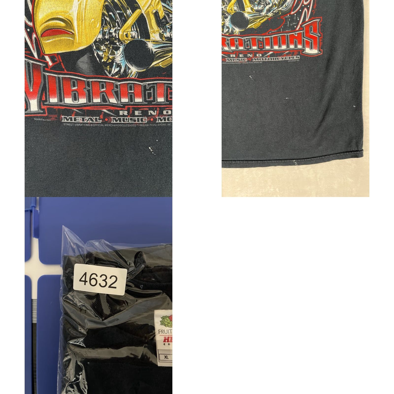 Vintage VINTAGE Street Vibrations T-Shirt XL Black Crew Neck Short Sleeve Men Biker Motorcycle 90s Chopper Cotton Unbranded Size US XL / EU 56 / 4 - 8 Thumbnail