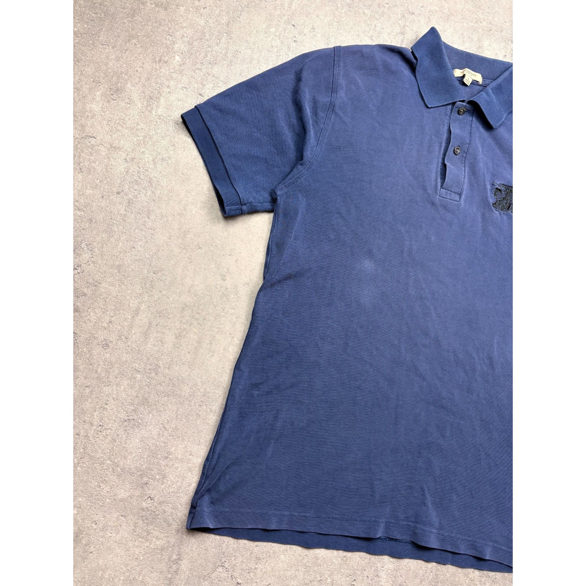 Burberry Burberry London Navy Blue Polo Shirt With Embroidered Knight Size US S / EU 44-46 / 1 - 13 Thumbnail