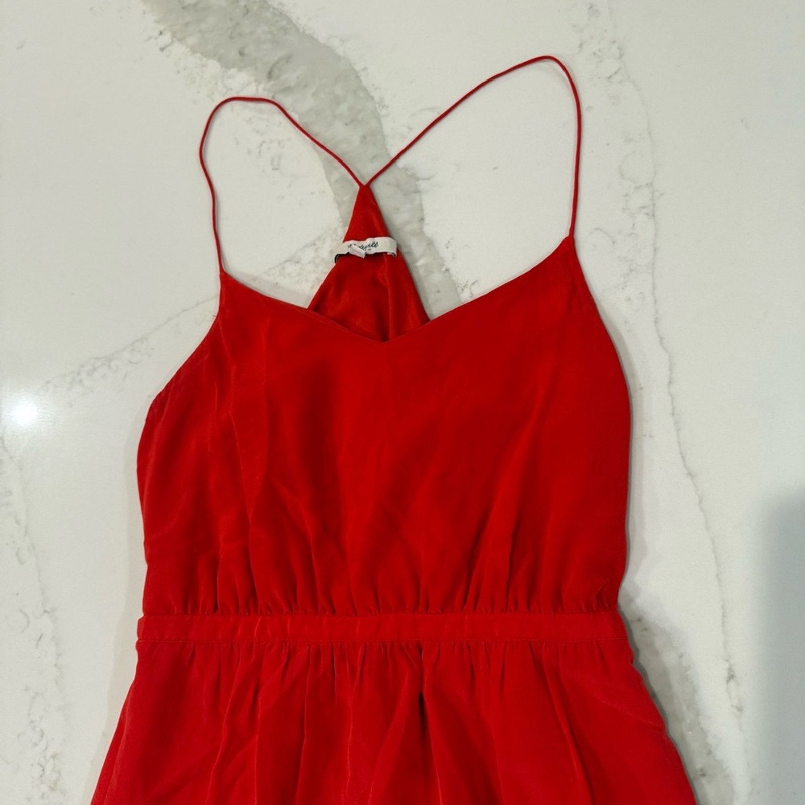 Madewell Madewell Silk Starview Cami Mini Dress Women’s Size 00 Red Size XXS / US 00 / IT 34 - 3 Thumbnail