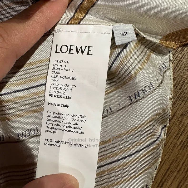 Loewe Loewe Silk top with irregularly printed logo slogans Size XXS / US 00 / IT 34 - 4 Thumbnail