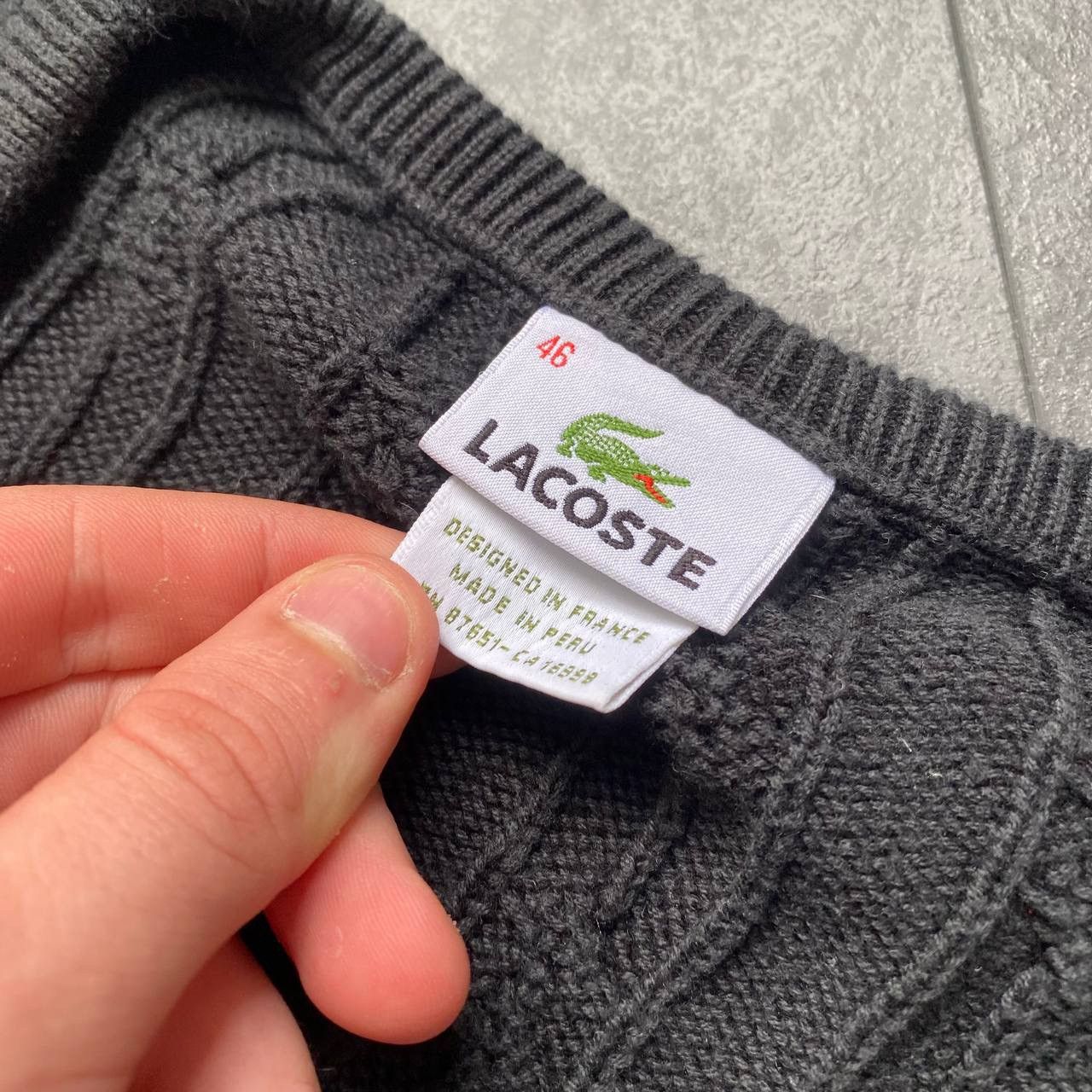 Lacoste × Vintage Vintage Lacoste rare knit sweater Size US L / EU 52-54 / 3 - 4 Thumbnail