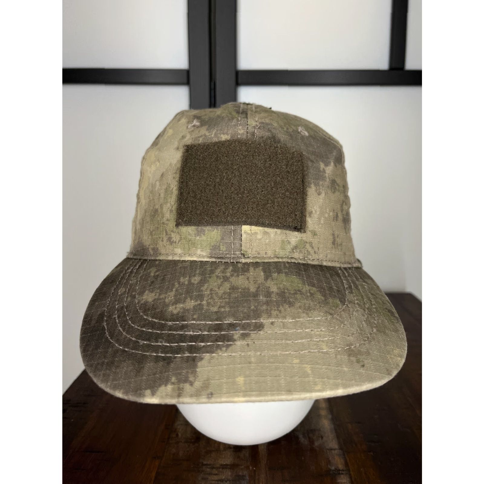 Vintage HAT Cap Hat Beige Brown Desert Camo Tactical Adjustable Hook Loop Patches One Size Men Cotton Polyester Twill Baseball Cap Size ONE SIZE - 2 Thumbnail