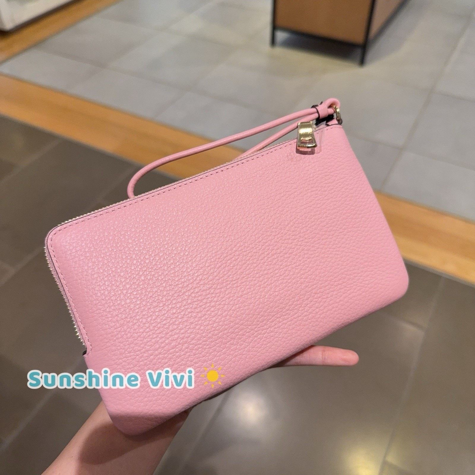 Coach NWT Coach CDN22 Double Zip Wallet Signature Denim Light Pink Size ONE SIZE - 3 Thumbnail