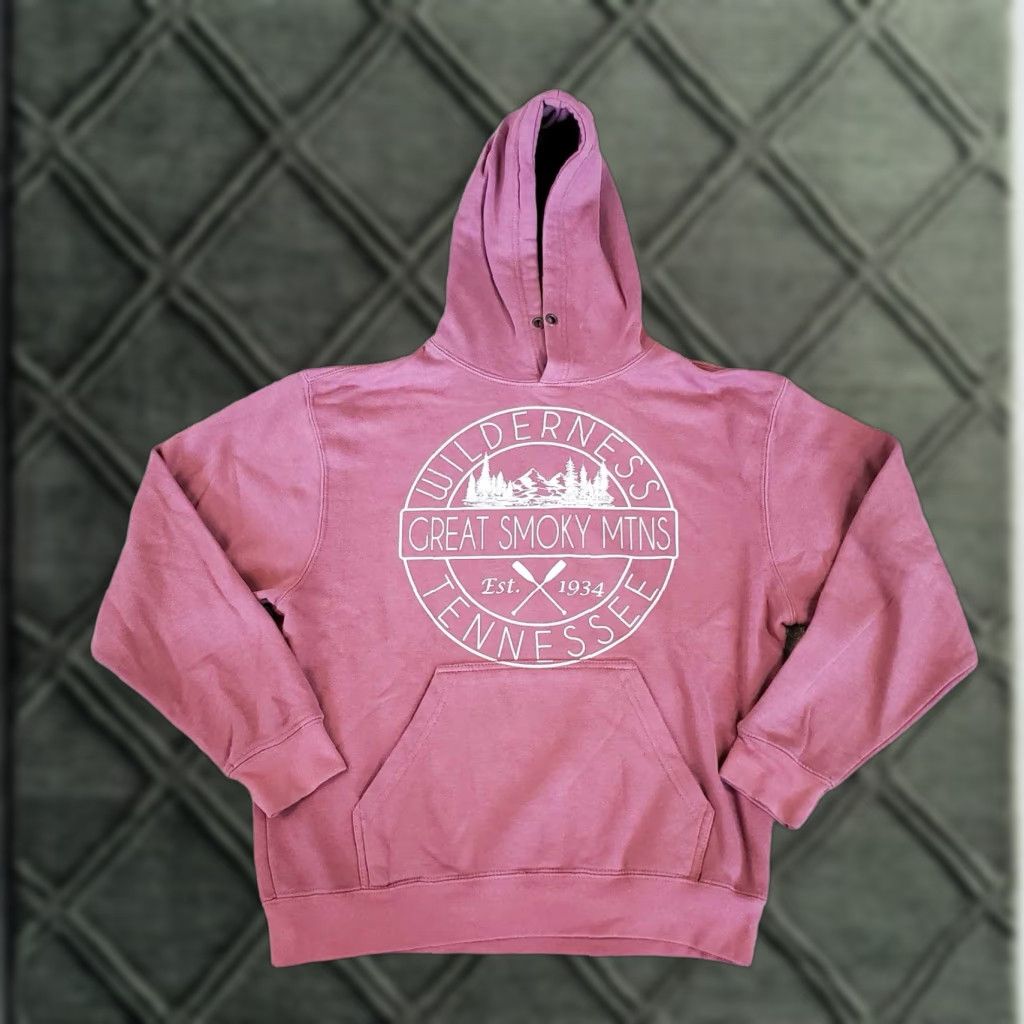 Vintage Great Smoky Mountains Hoodie Womens Size Small Pink Logo Graphic Print Size S / US 4 / IT 40 - 1 Thumbnail
