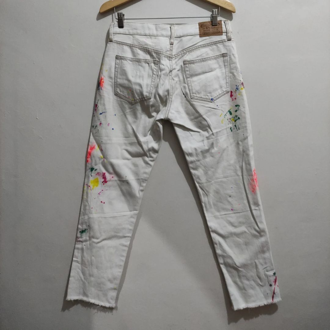 Polo Ralph Lauren Polo Ralph Lauren Paint Splatter Jeans Size 30 Size 30" / US 8 / IT 44 - 2 Thumbnail