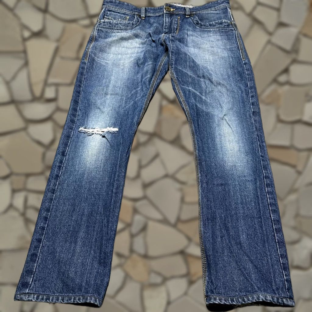 VINTAGE Rookies Jeans Men 36X31 Blue Distressed Denim Casual 90s