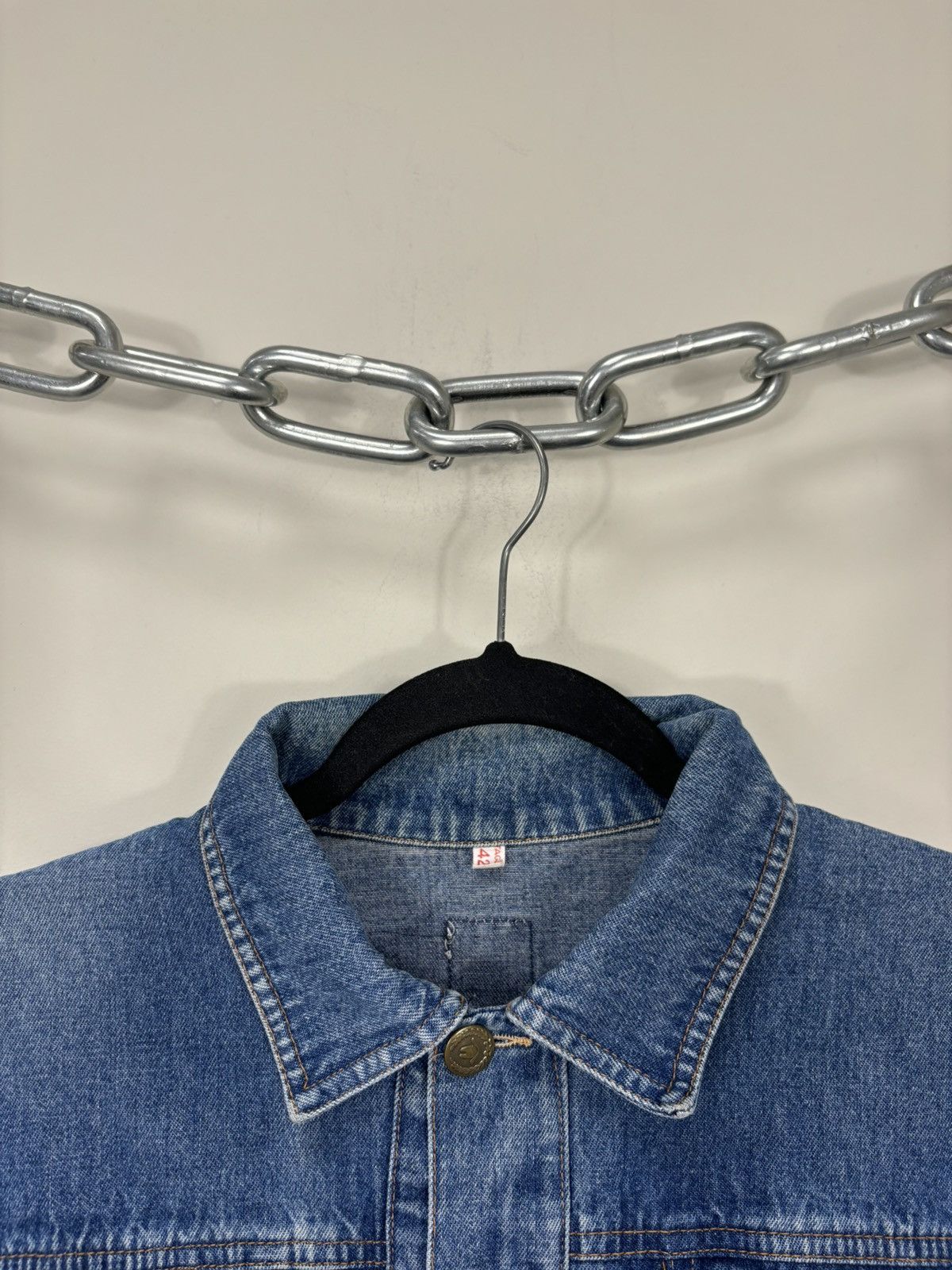 Moschino Vintage Moschino Women’s 90s Blue Boxy Fit Denim Jacket Size M / US 6-8 / IT 42-44 - 6 Thumbnail