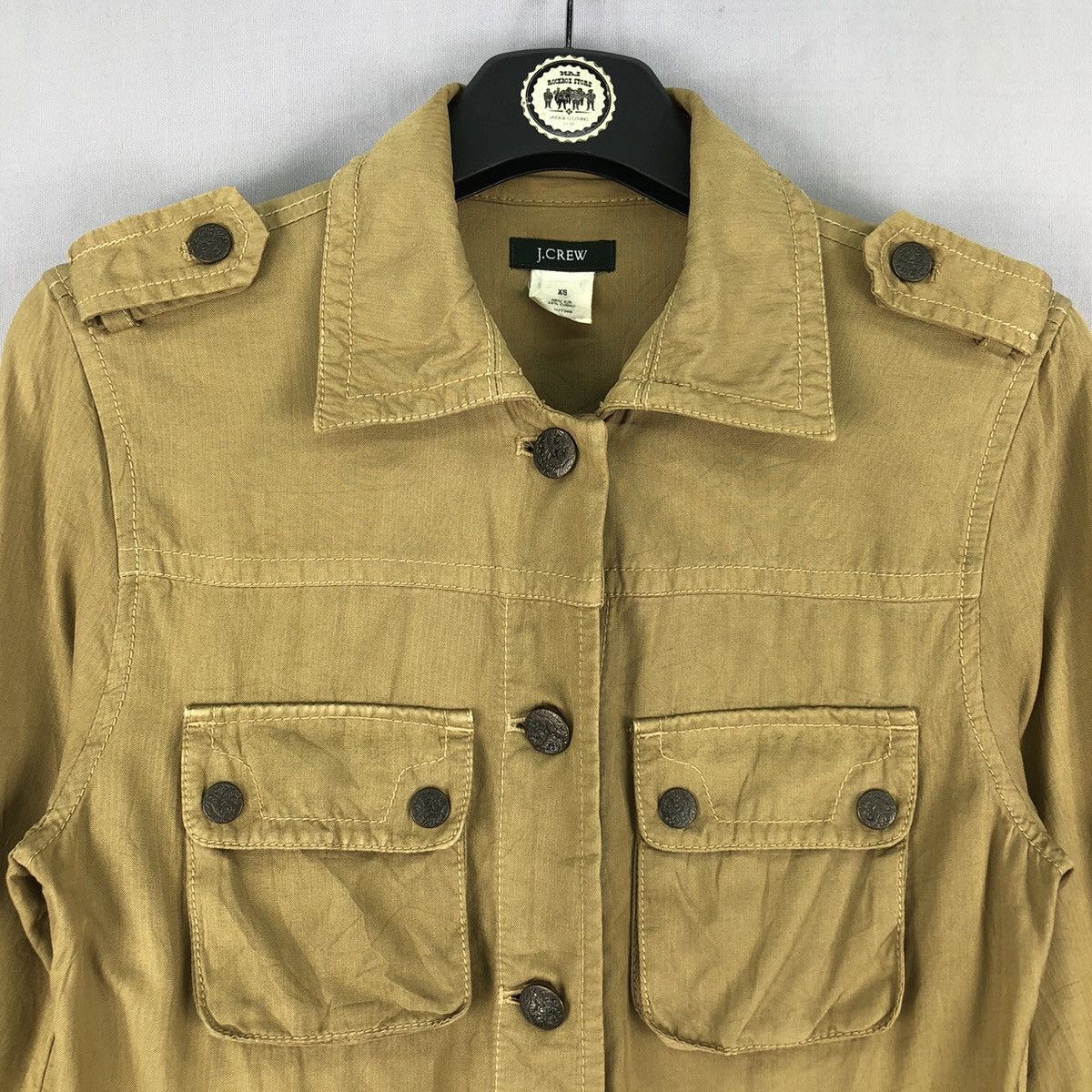 J.Crew Vintage Y2K J.Crew Women Jacket Herringbone Twill Size XS / US 0-2 / IT 36-38 - 7 Thumbnail