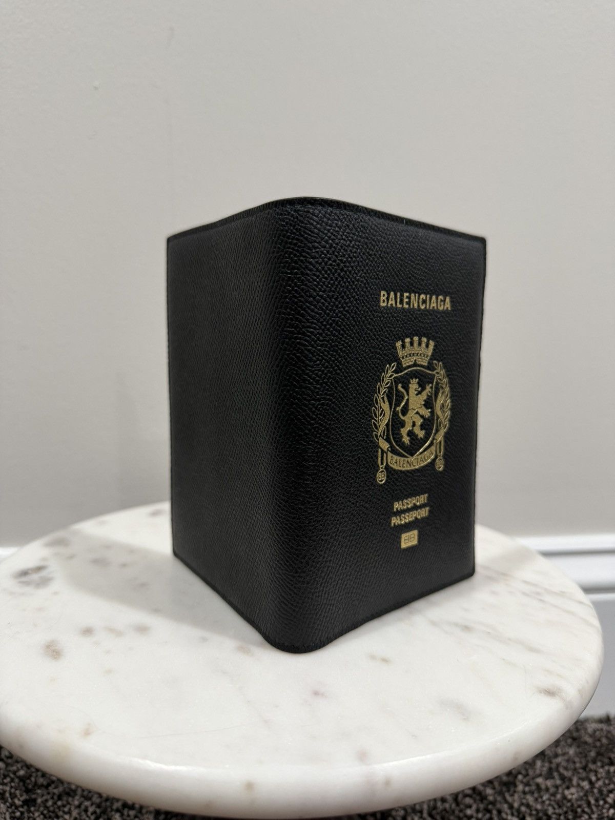 Balenciaga Balenciaga SS24 Demna Passport Black Leather Holder Wallet Size ONE SIZE - 4 Thumbnail