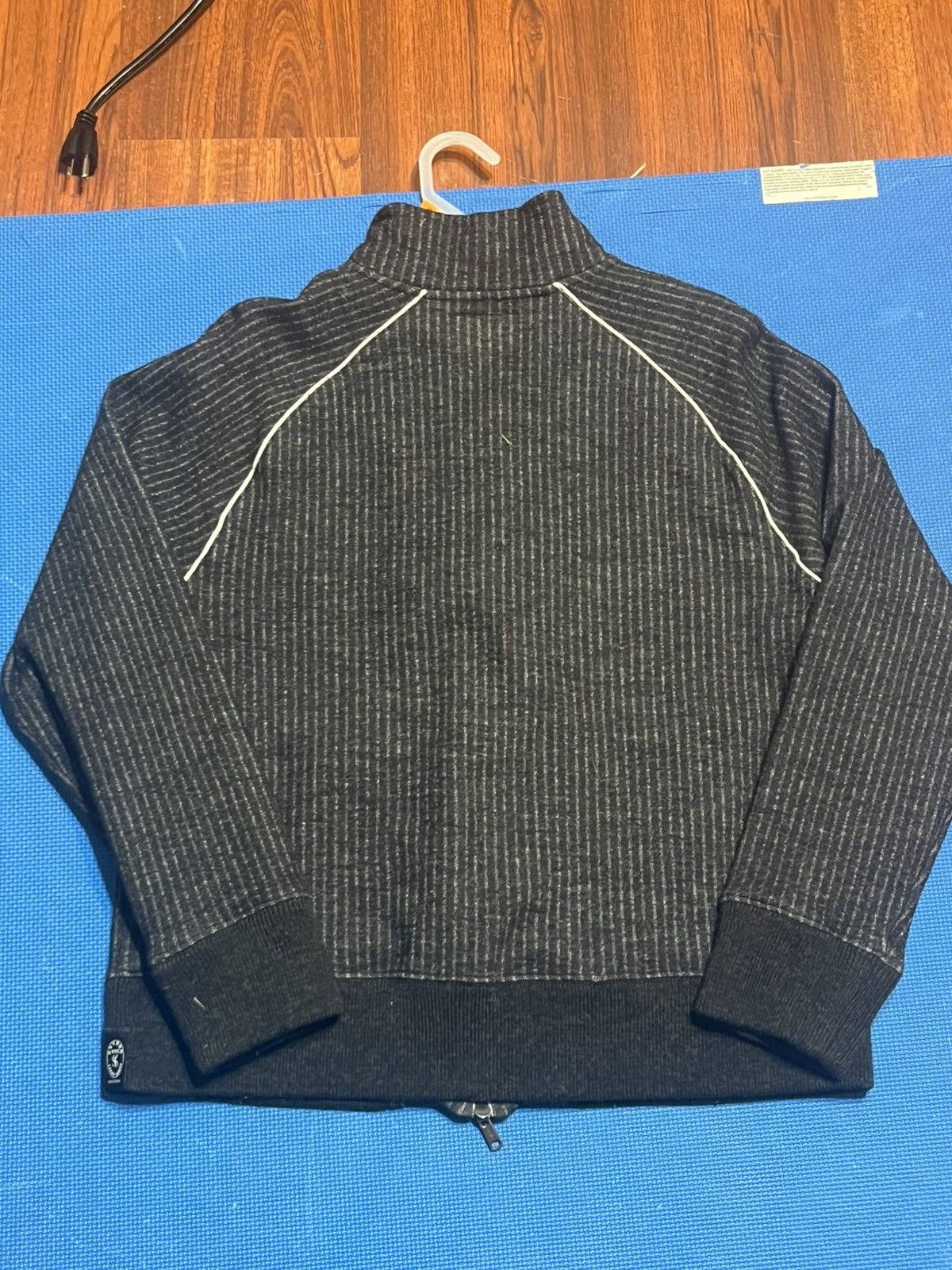Todd Snyder Todd Snyder Chalk Stripe Track Jacket Charcoal Medium Size US M / EU 48-50 / 2 - 2 Thumbnail