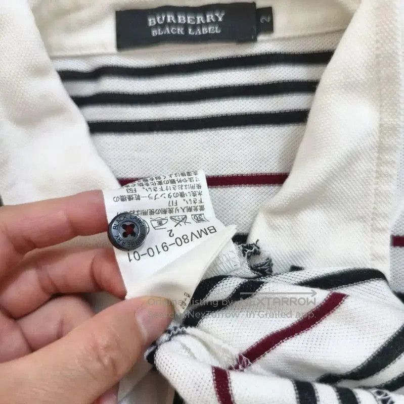 Burberry Burberry Men's Summer White Striped Polo Shirt. Size US M / EU 48-50 / 2 - 6 Thumbnail