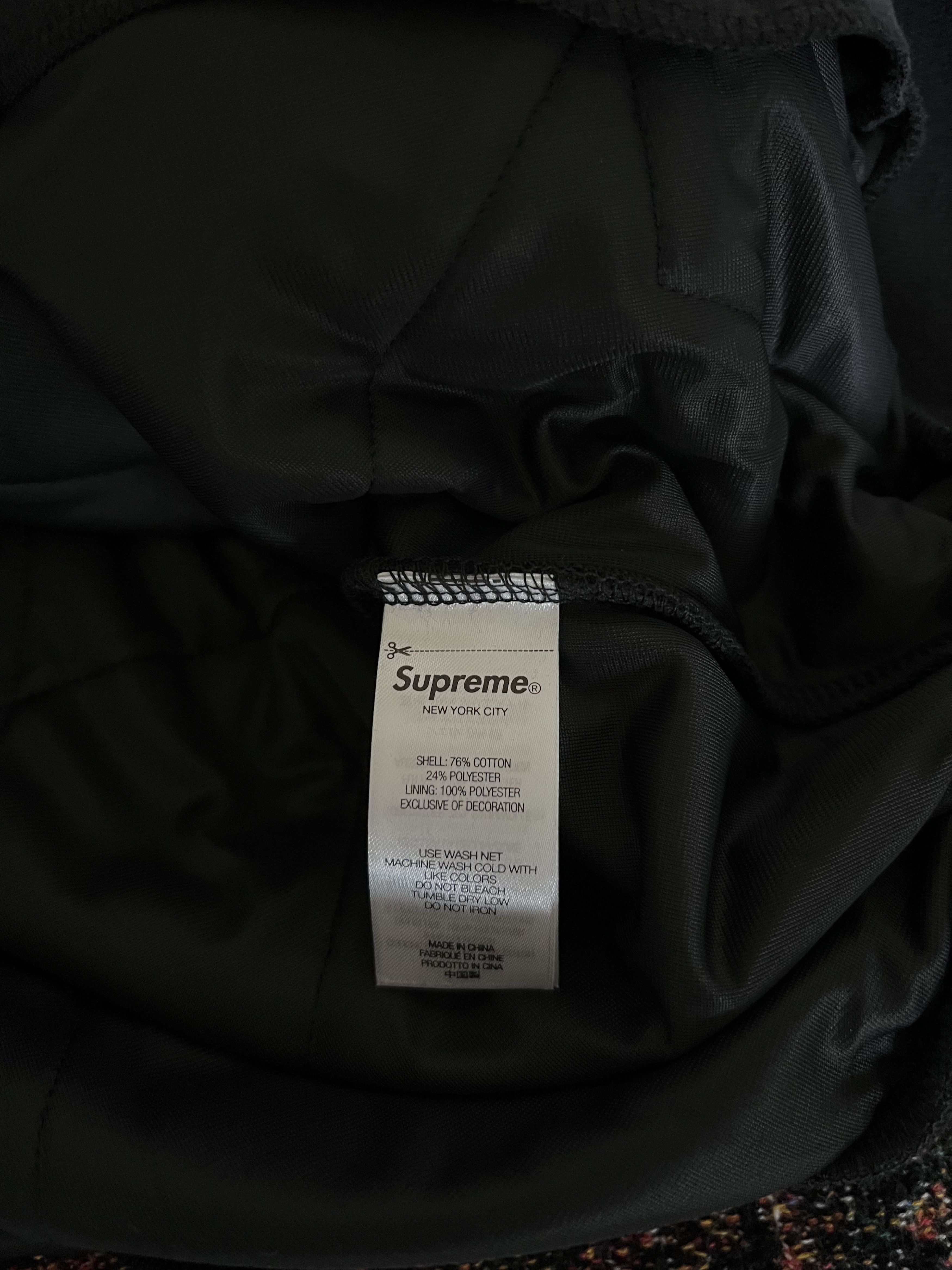 Supreme Supreme Patchwork Velour Track Jacket in Black Size US XL / EU 56 / 4 - 9 Thumbnail