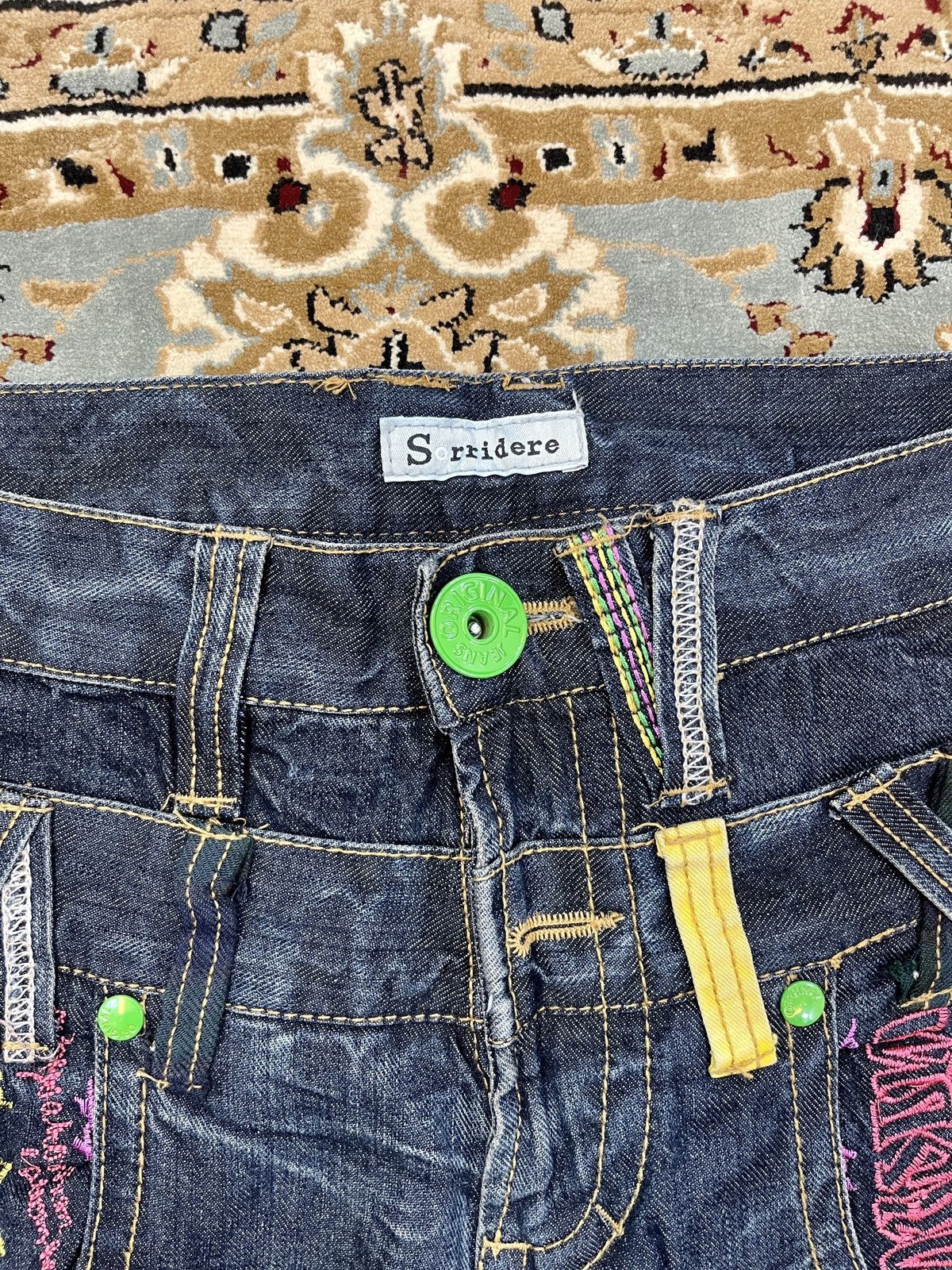 If Six Was Nine VINTAGE DISTRESSED DOUBLE WAIST SORRIDERE RARE DENIM PANTS Size US 29 - 8 Thumbnail