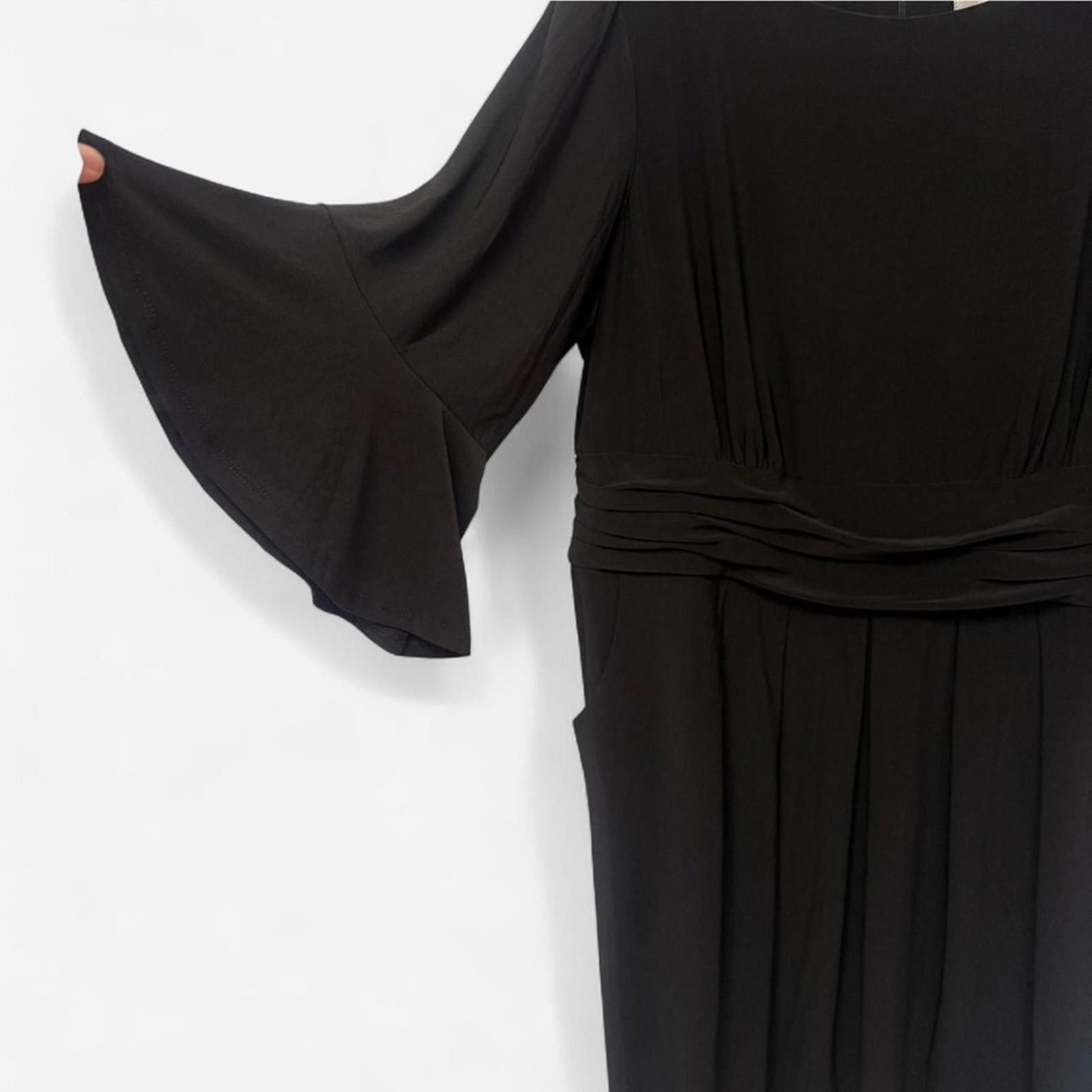Other Eliza J Long Sleeve Black Dress Flared Sleeves 18W Women's Size XXL / US 16-18 / IT 52-54 - 3 Thumbnail
