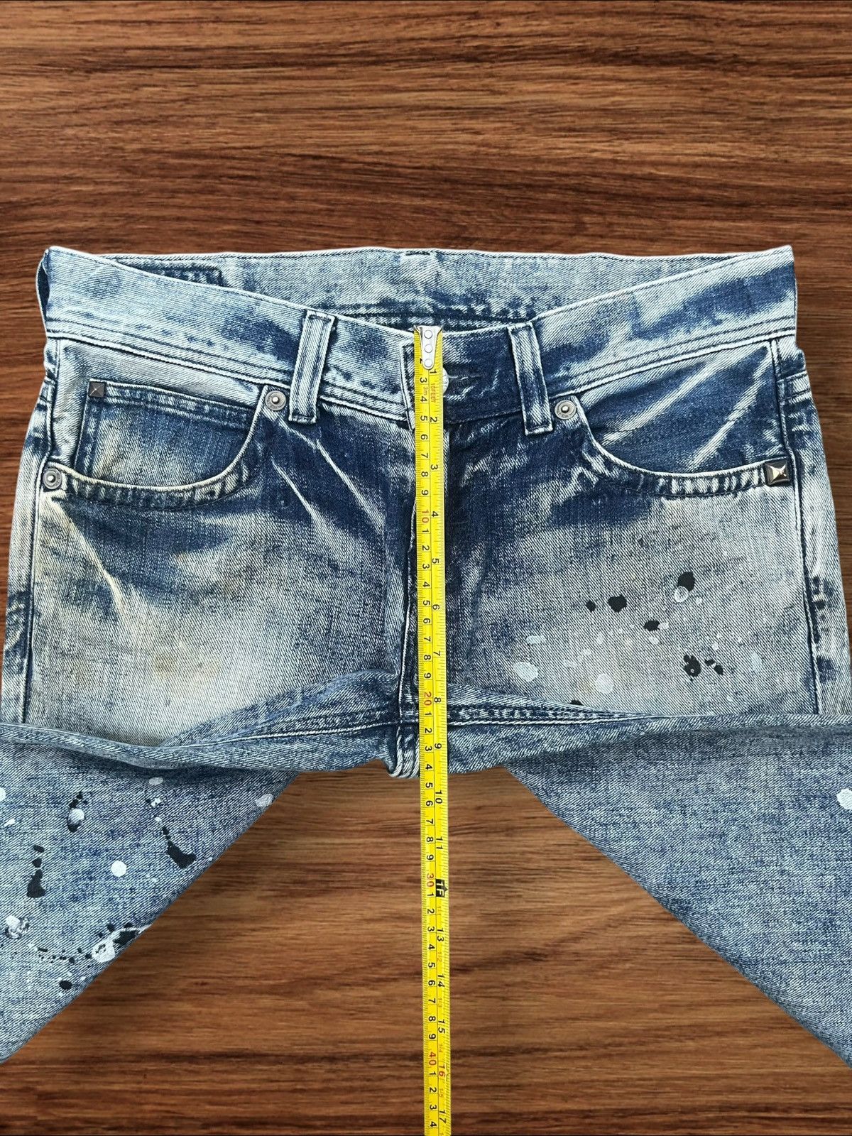 Edwin × Japanese Brand Vintage Japanese Brand Acid Washed Paint Splattered Jeans Size 32" / US 10 / IT 46 - 15 Thumbnail