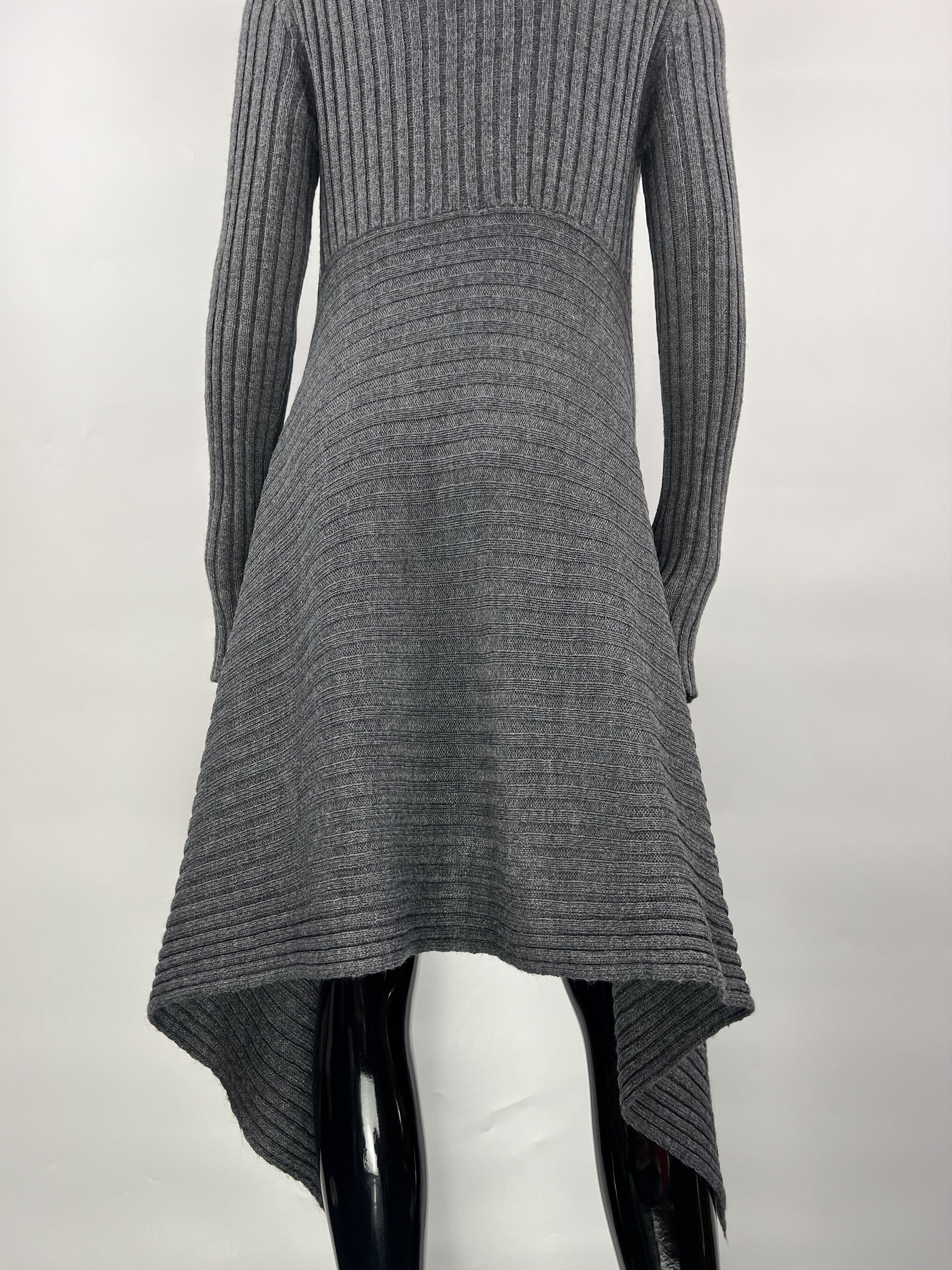 Zadig & Voltaire Zadig Voltaire Alpaca Wool Asymmetrical Ribbed Open Cardigan Size ONE SIZE - 9 Thumbnail