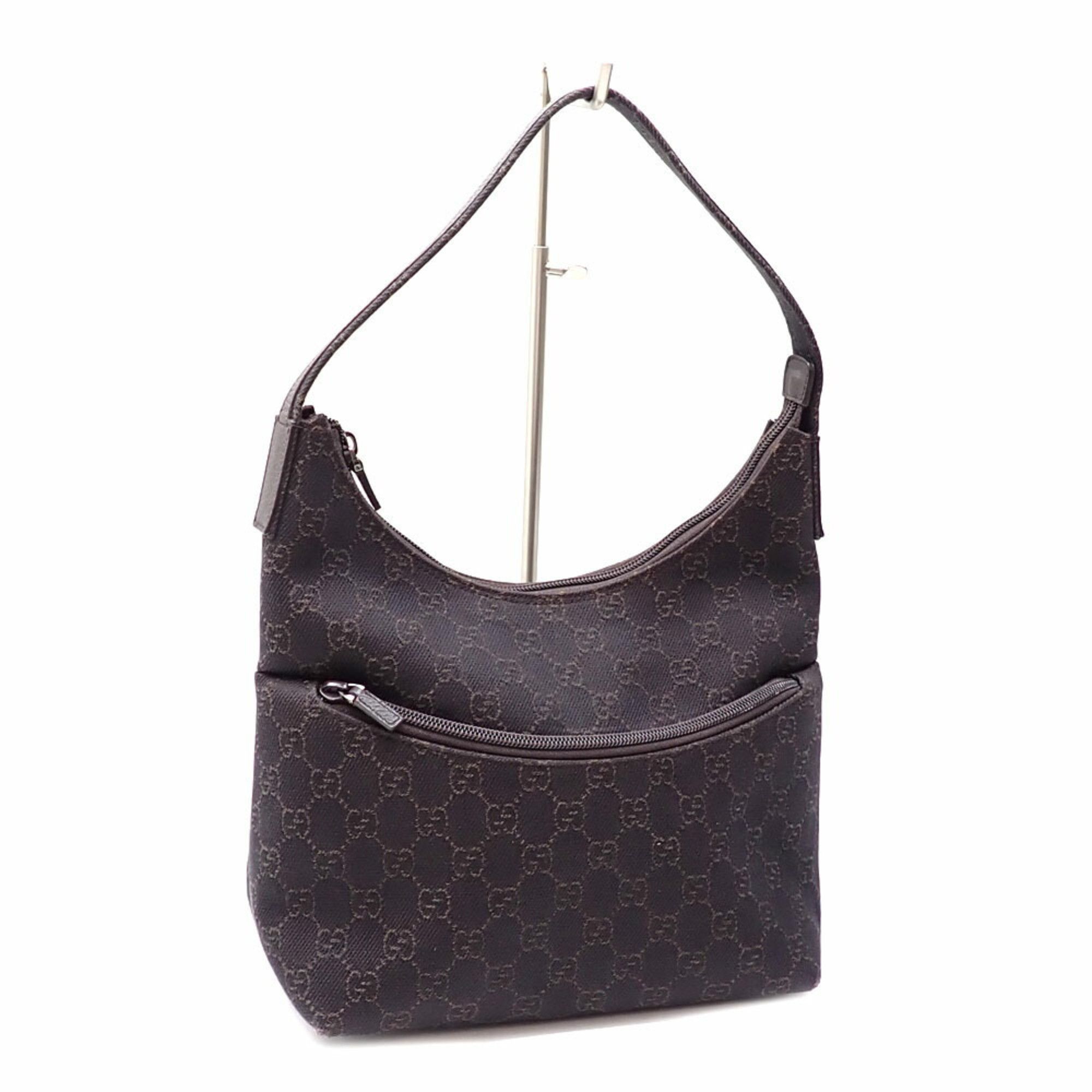 Gucci Shoulder Bag For Women Brown GG Canvas Leather 105649