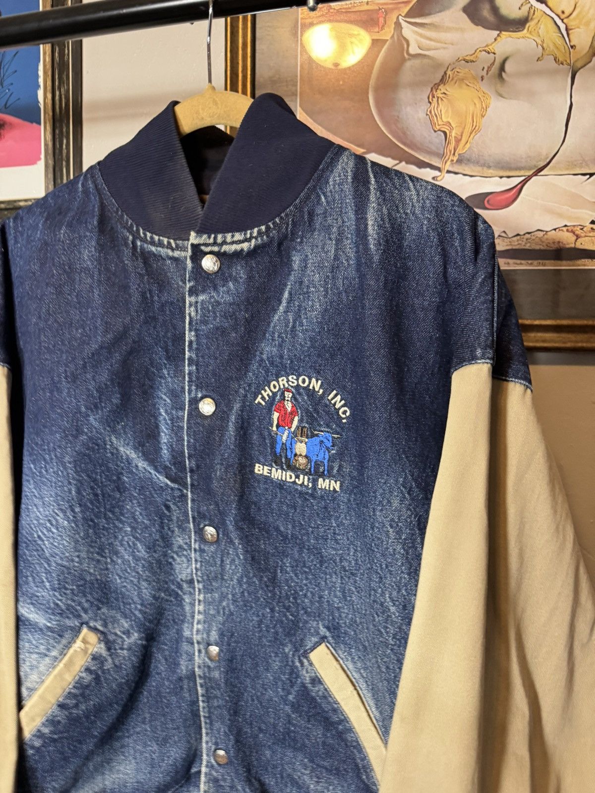 Vintage Vintage Two Tone Denim Jacket Size US XL / EU 56 / 4 - 3 Thumbnail