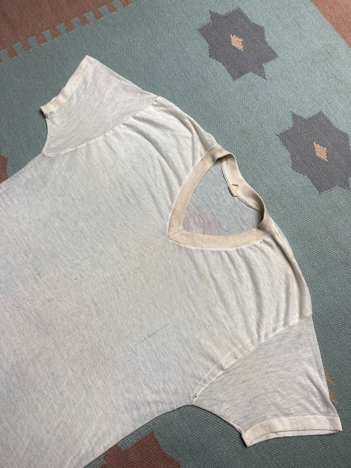 Towncraft × Vintage 60s blank white t shirt v neck Penney’s Towncraft grunge XL Size US XL / EU 56 / 4 - 4 Thumbnail