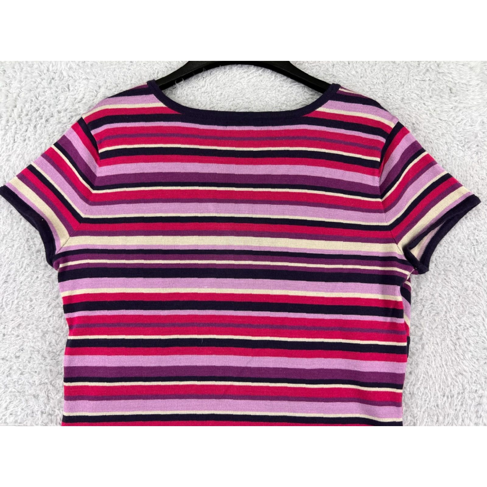 Vintage New York & Company Shirt Mens Large Pink Striped 70s Retro Look Acrylic Size L / US 10 / IT 46 - 6 Thumbnail