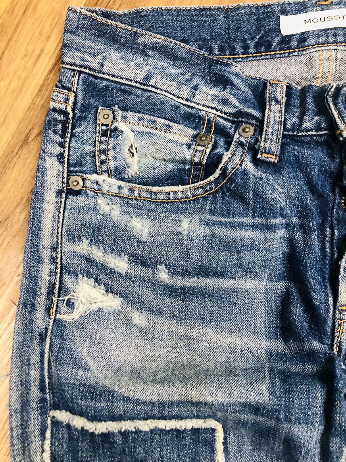 MOUSSY MOUSSY VINTAGE PATCHWORK DENIM (40) Size 25" / US 0 / IT 36 - 7 Thumbnail