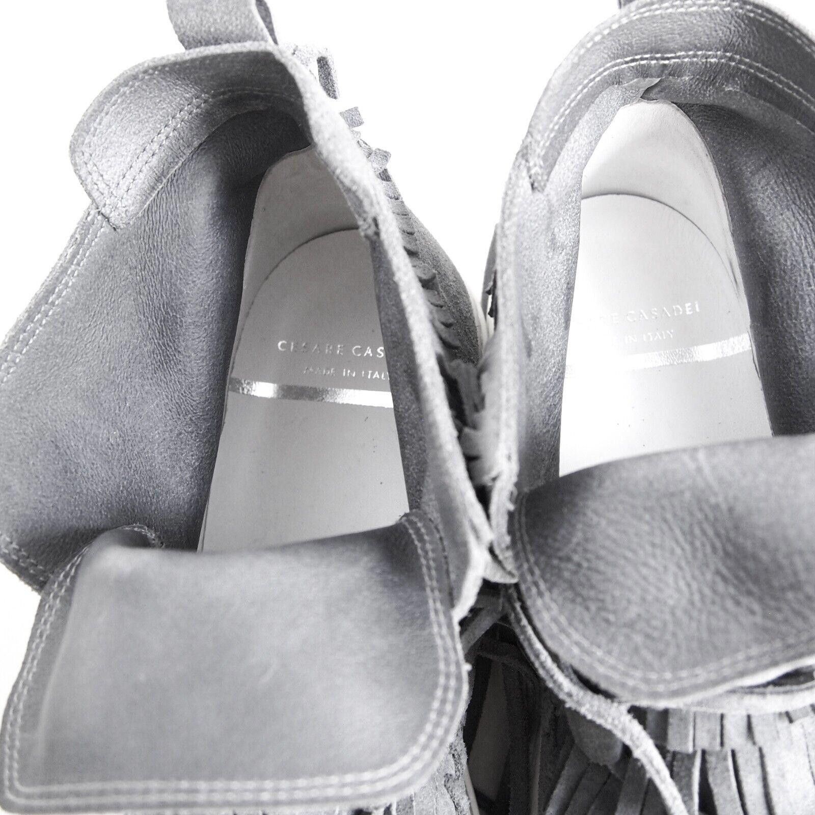 Casedei Casadei Fringe Sneakers Gray Suede Mens EU 41.5 US 8.5 Size US 8.5 / EU 41-42 - 5 Thumbnail