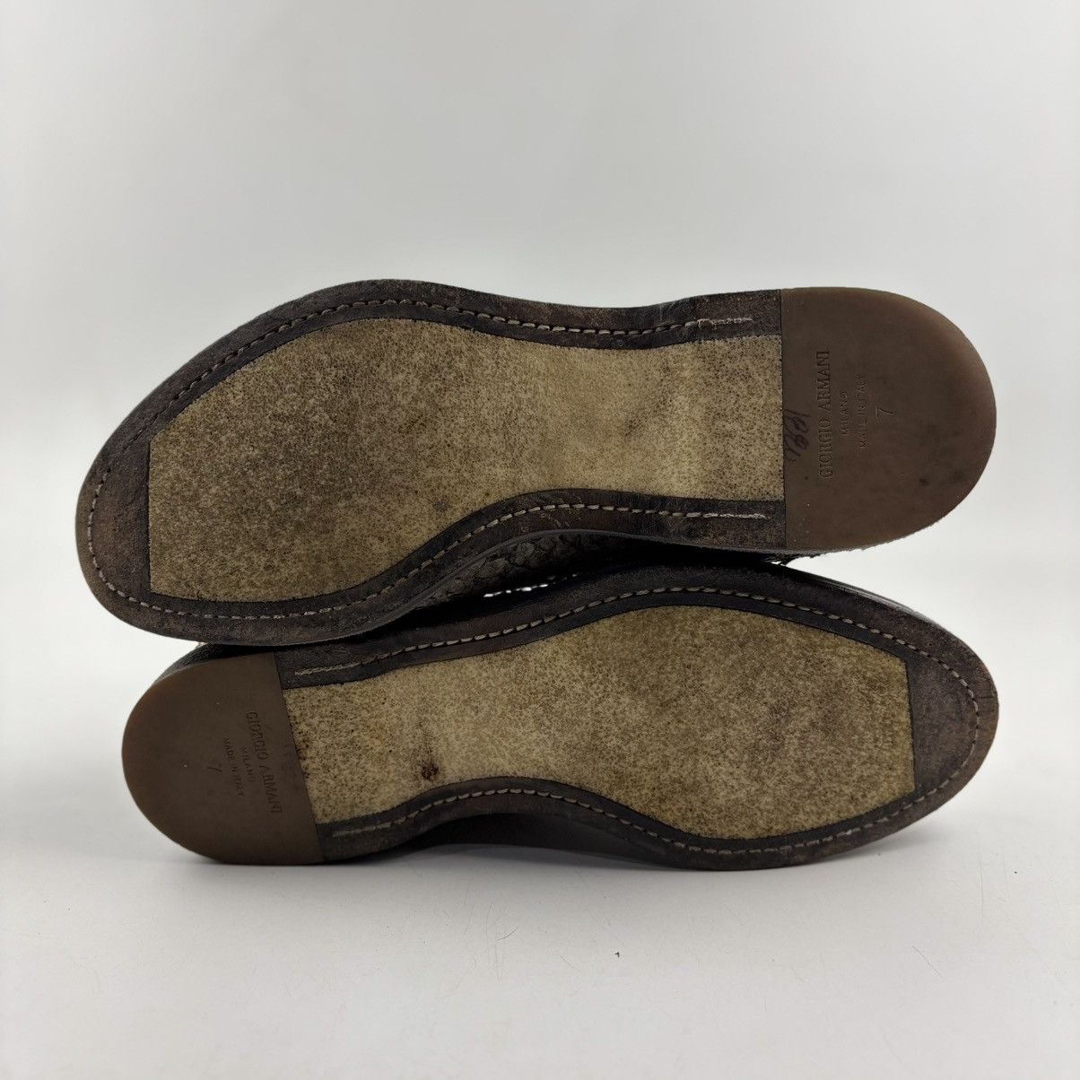 Giorgio Armani Giorgo Armani Pirarucu Oxford Shoes Size US 7 / EU 40 - 6 Thumbnail