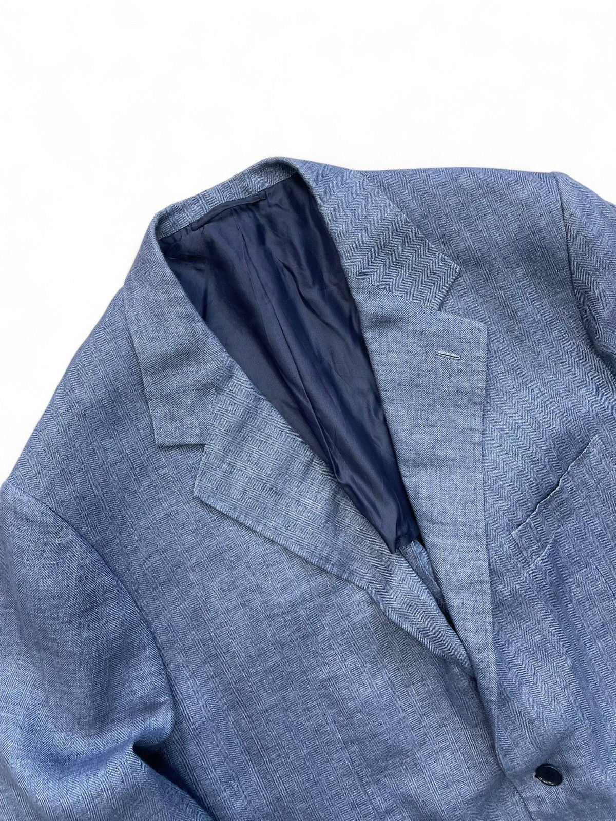 Loro Piana Loro piana blue linen blazer jacket italian luxury classic Size 48L - 3 Thumbnail