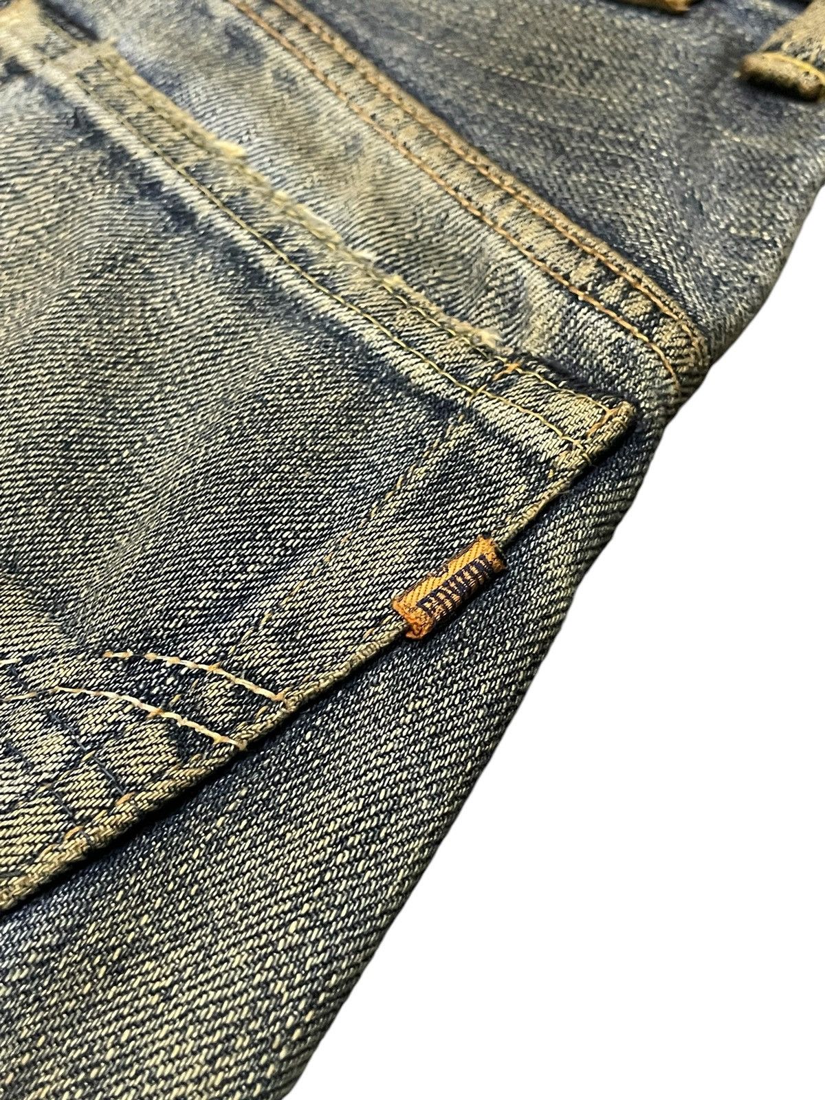 Edwin × If Six Was Nine × Levi's Edwin 505 Selvedge Muddy Wash Distressed Loose Jeans Size US 29 - 17 Thumbnail