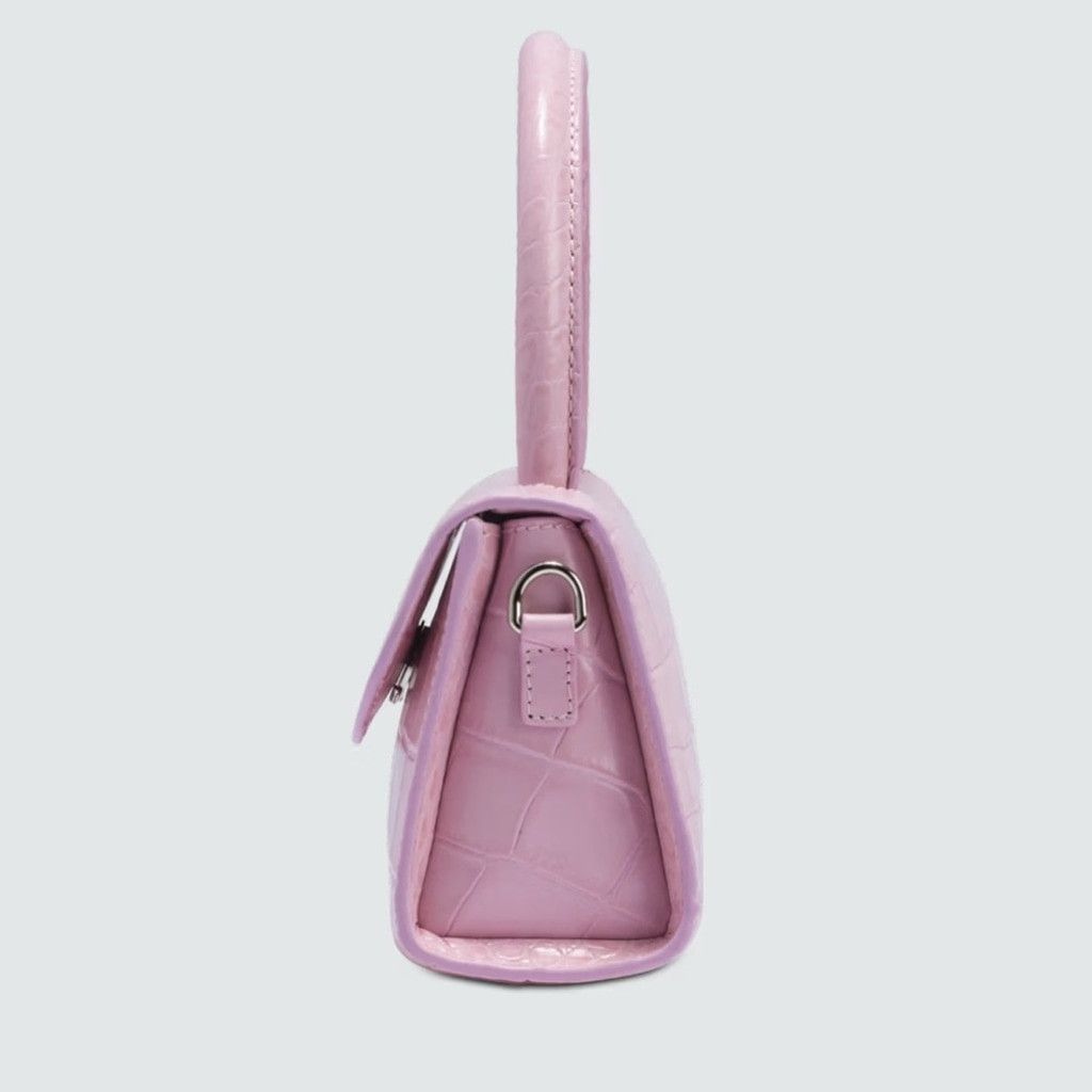 By Far Elegant Pink Croc-Embossed Handbag Size ONE SIZE - 3 Thumbnail
