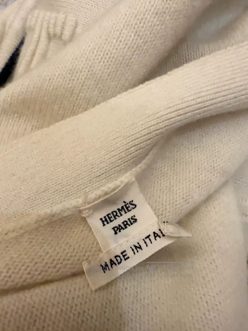 Hermes Hermes Pig nose long cardigan in black and white Size XXS / US 00 / IT 34 - 4 Thumbnail