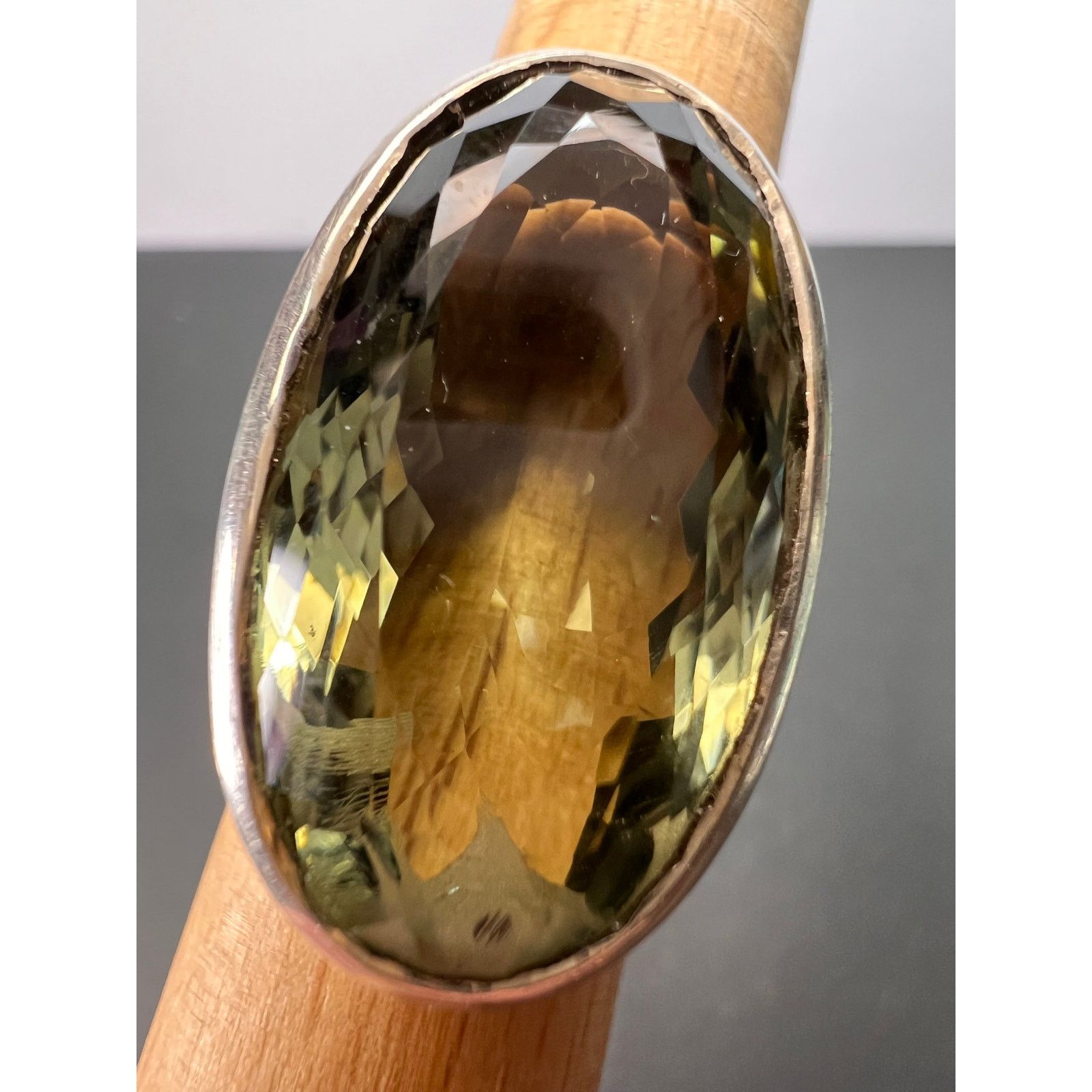 Other NEW oval cut prasiolite gemstone 925 silver ring size 9 Size ONE SIZE - 10 Thumbnail