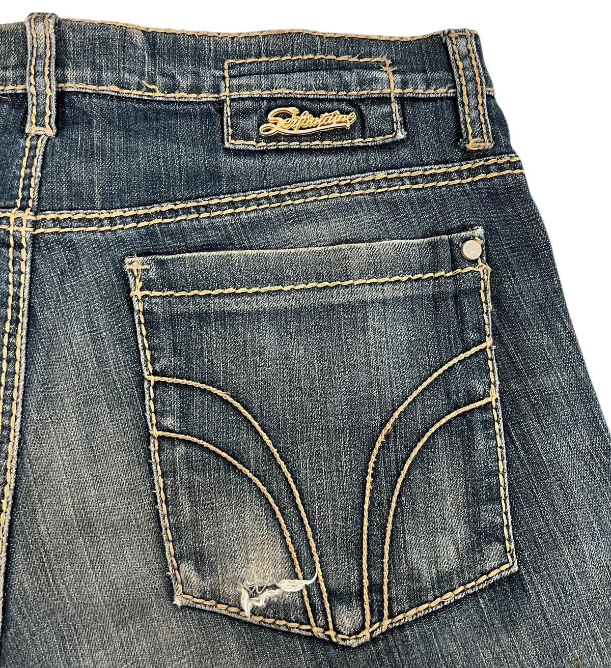 Abercrombie & Fitch California Serfontaine Distressed Jeans Size US 32 / EU 48 - 8 Thumbnail