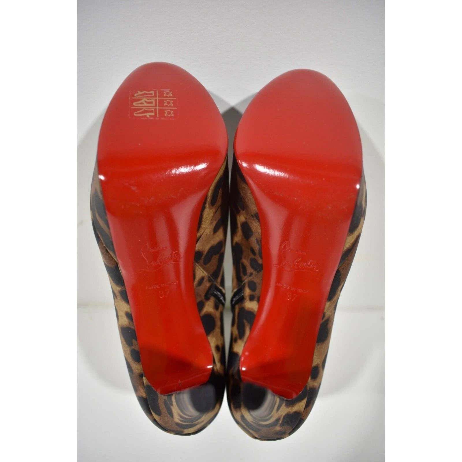 Christian Louboutin Christian Louboutin Bianca Booty 120 Leopard Brown Size US 7 / IT 37 - 12 Thumbnail