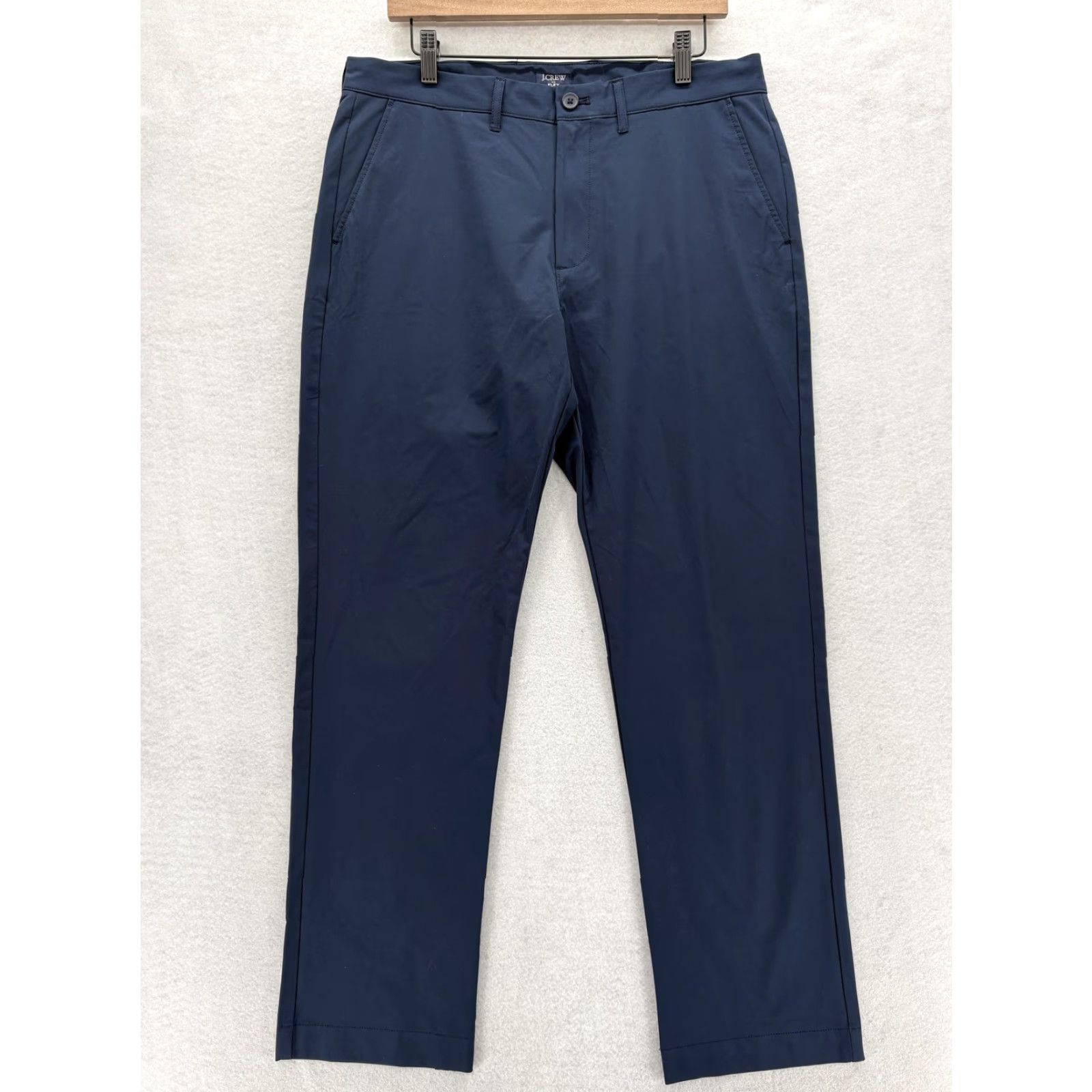 J.Crew J.Crew Flex Tech Pants Mens 33x30 Straight Leg Blue Stretch Lightweight Golf Casual Flat Front Pants Mens Navy Blue 90s? Size US 33 - 2 Thumbnail
