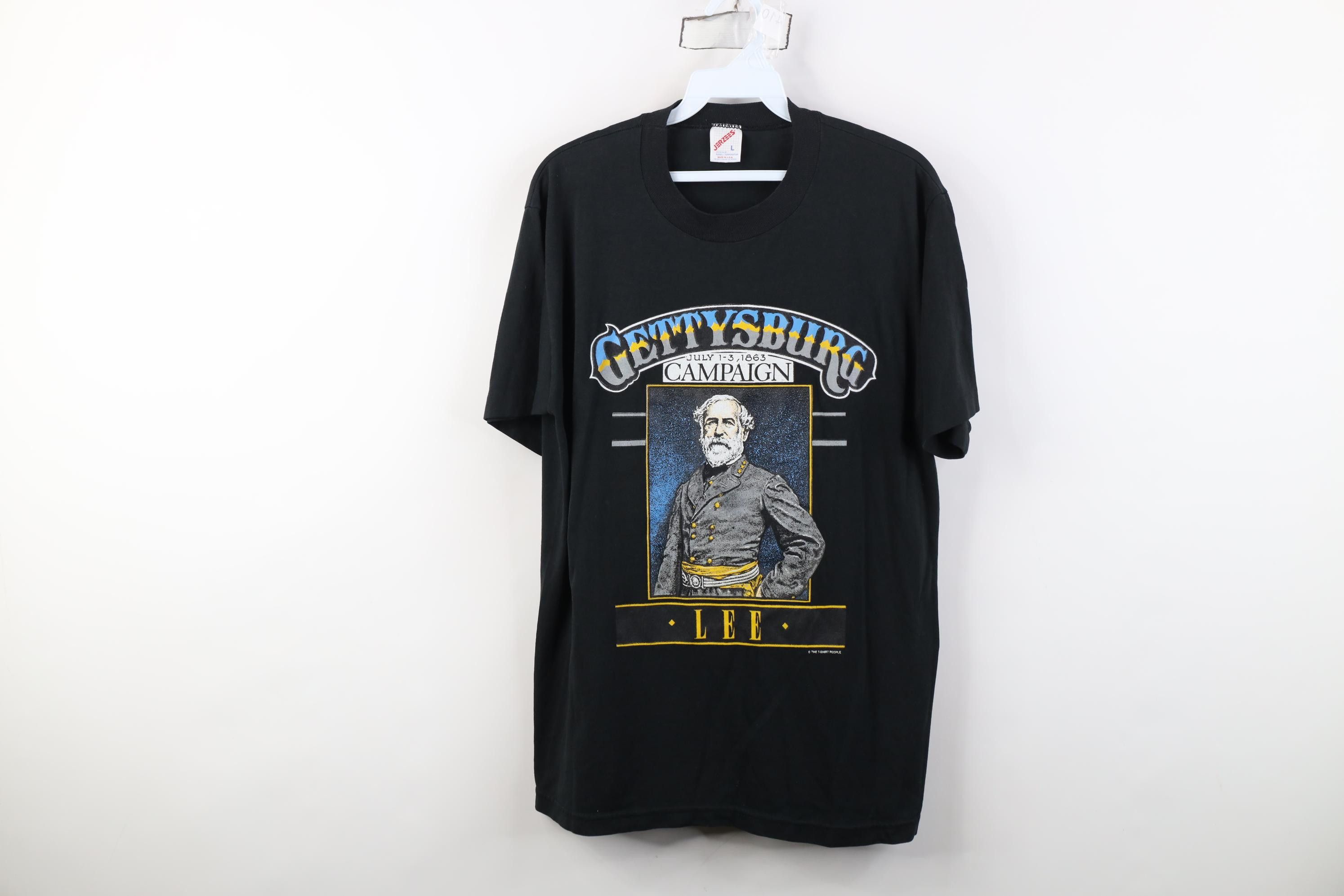 Vintage Vintage 80s 90s Civil War General Robert E Lee T-Shirt USA Size US L / EU 52-54 / 3 - 1 Thumbnail