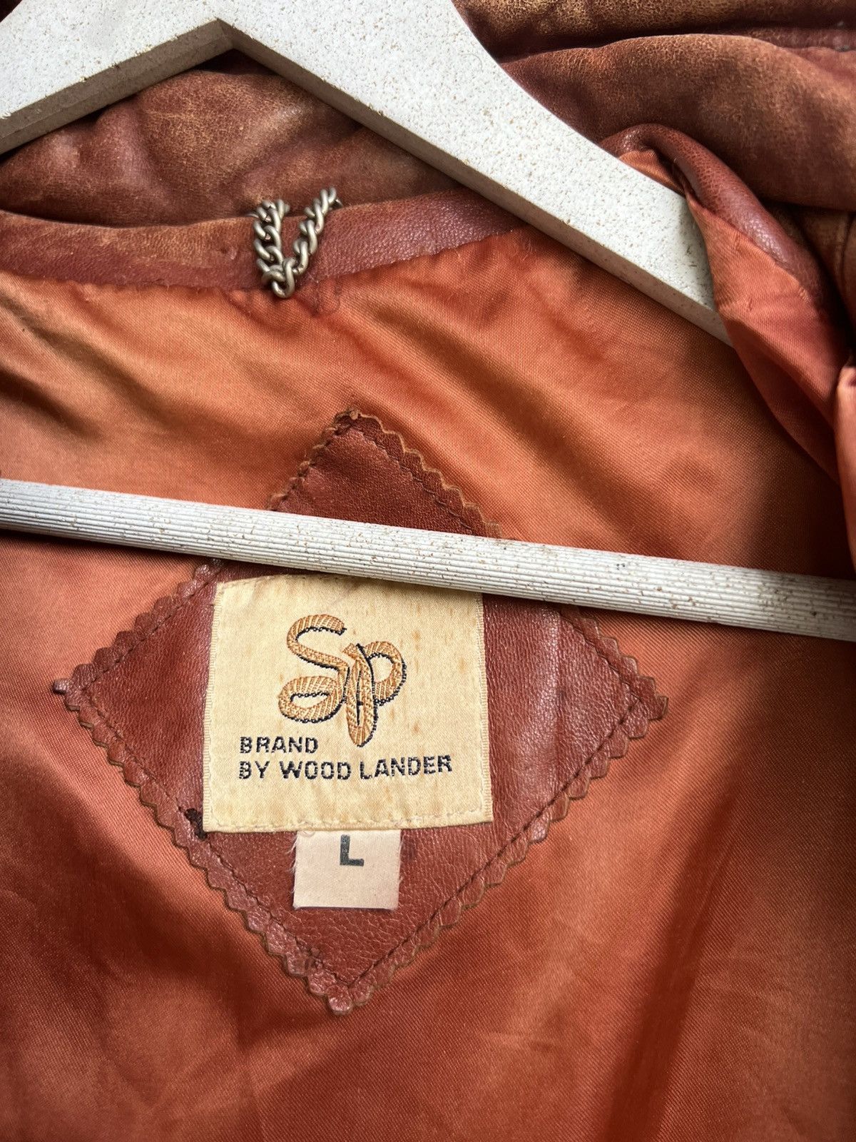 Japanese Brand × Vintage Vtg sp brand by wood lander leather jacket Size US L / EU 52-54 / 3 - 16 Thumbnail