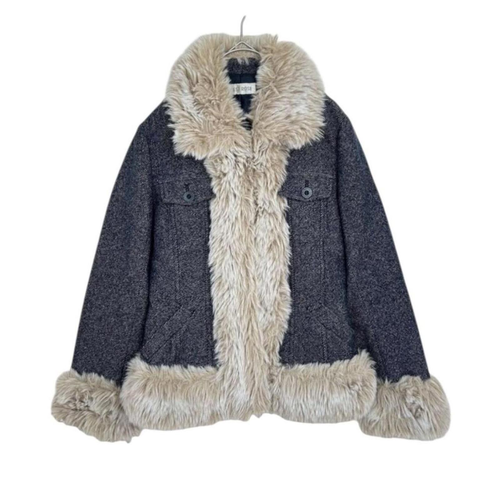 Other Faux fur denim style penny lane vintage jacket coat Size XS / US 0-2 / IT 36-38 - 1 Thumbnail