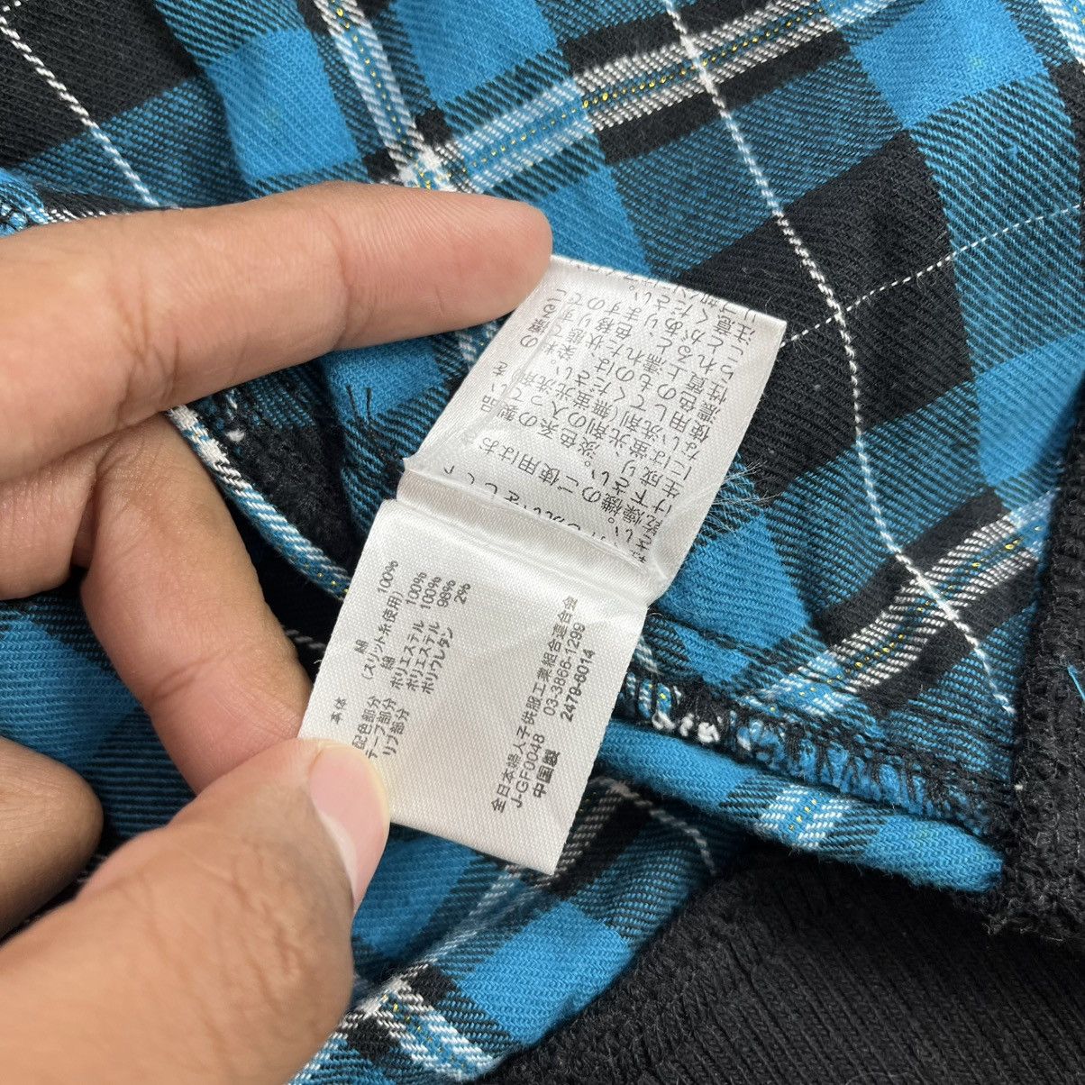Japanese Brand 2000s Corn Flake Plaid Gothic Grunge Lgb Fur Zip Hoodie Size US S / EU 44-46 / 1 - 12 Thumbnail