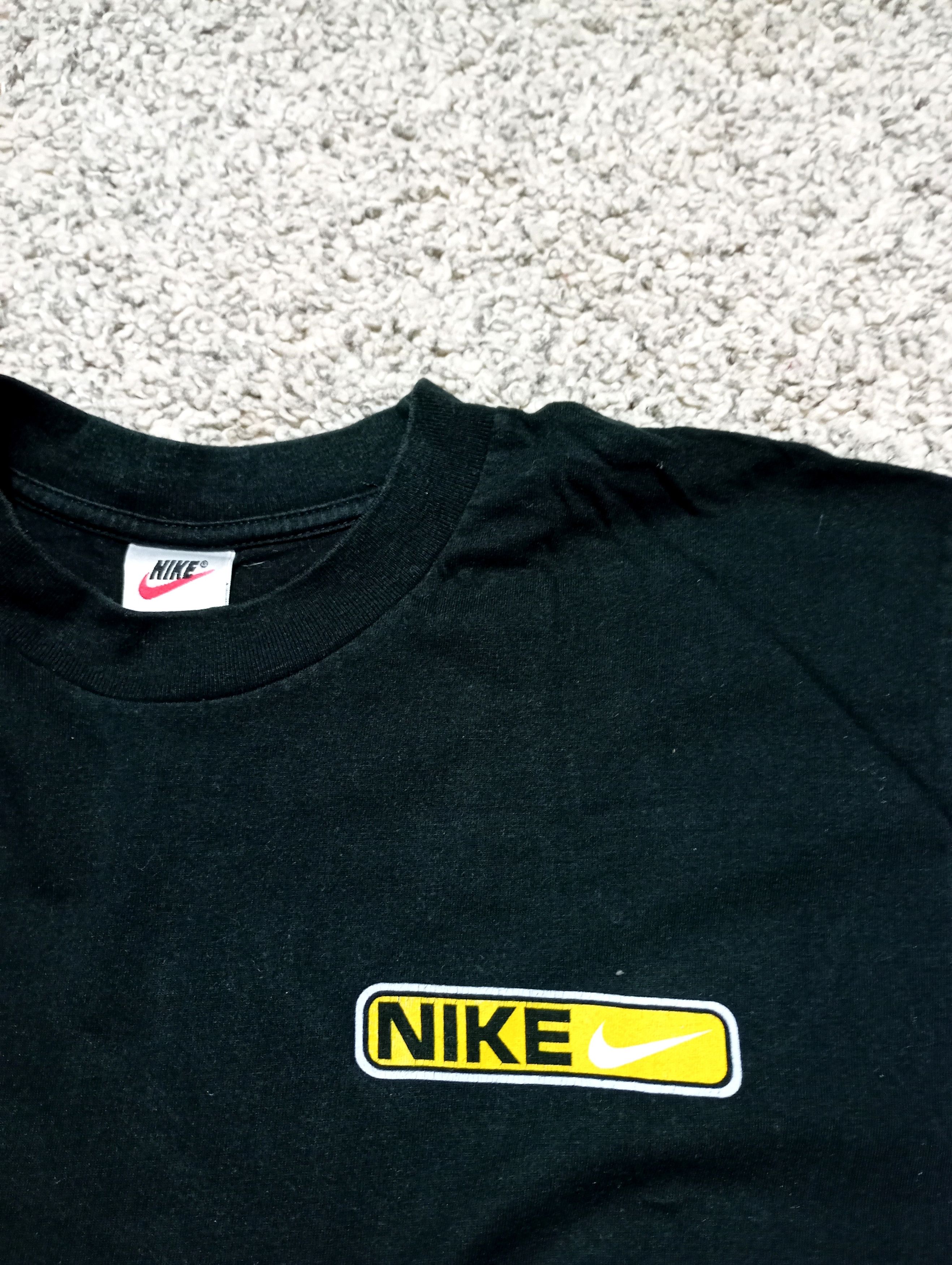 Nike Vintage 90s Nike Air Swoosh logo black t-shirt Size US M / EU 48-50 / 2 - 7 Thumbnail