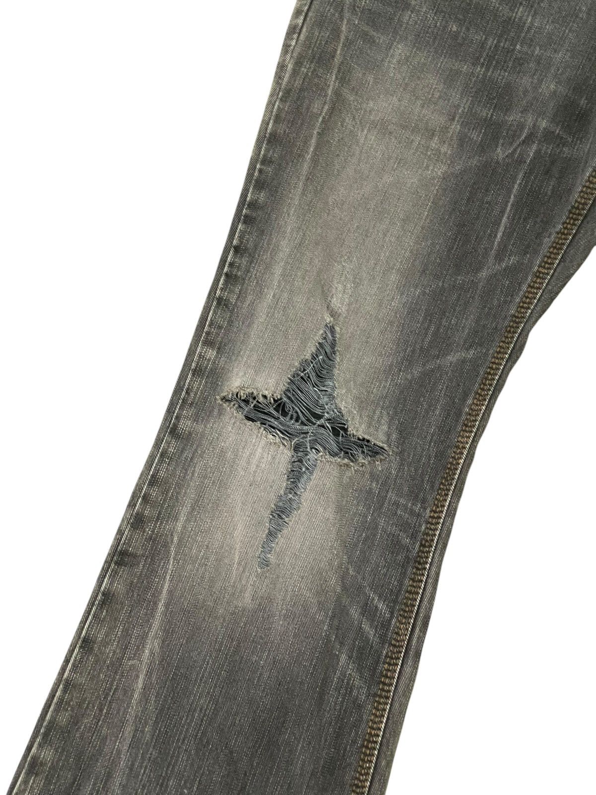 Edwin Flare Jeans Edwin XV Faded Distress Boot Cut 1🟦0 Size US 31 - 6 Thumbnail